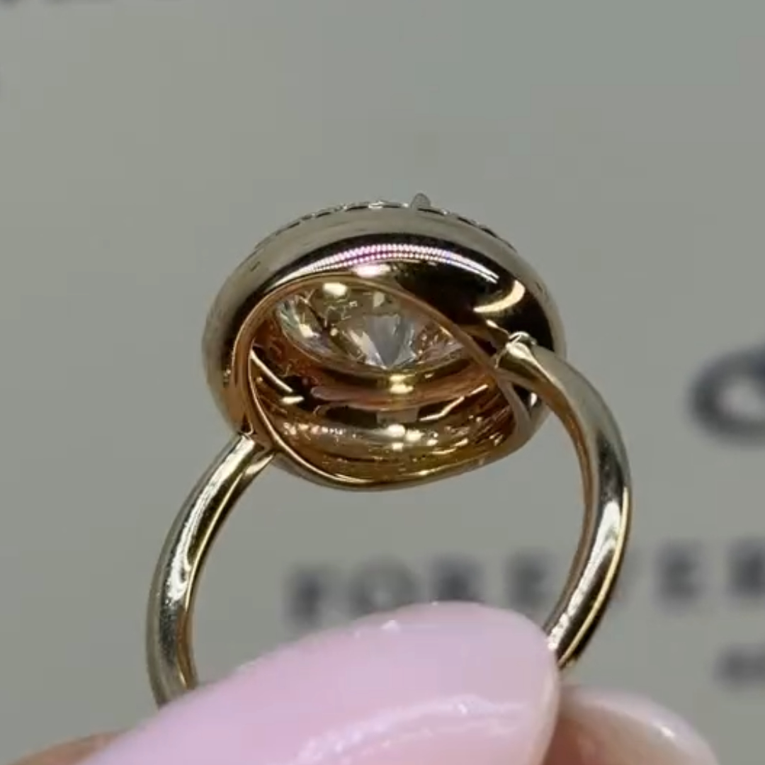 2ct Round Briliant Cut Silver Ring