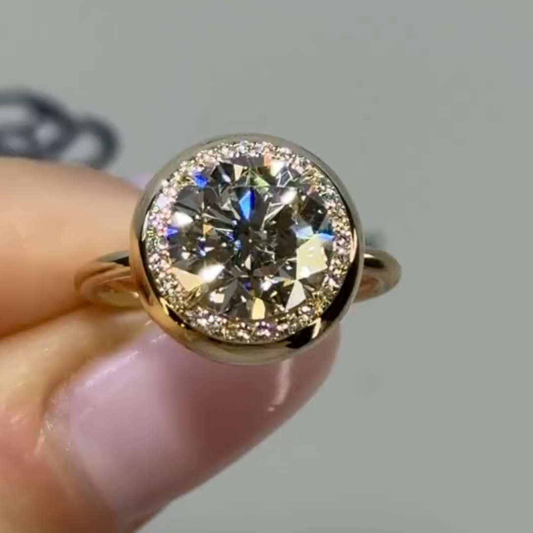 2ct Round Briliant Cut Silver Ring