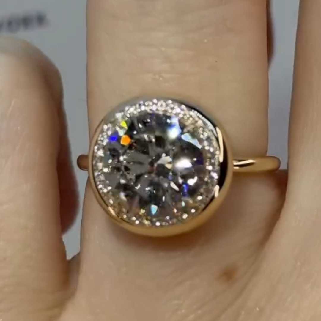 2ct Round Briliant Cut Silver Ring