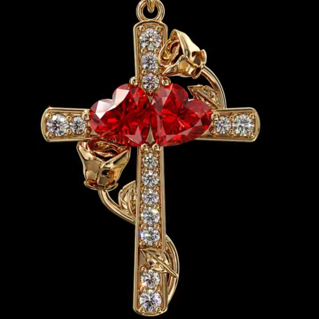 Love & Faith Cross Pendant Necklace
