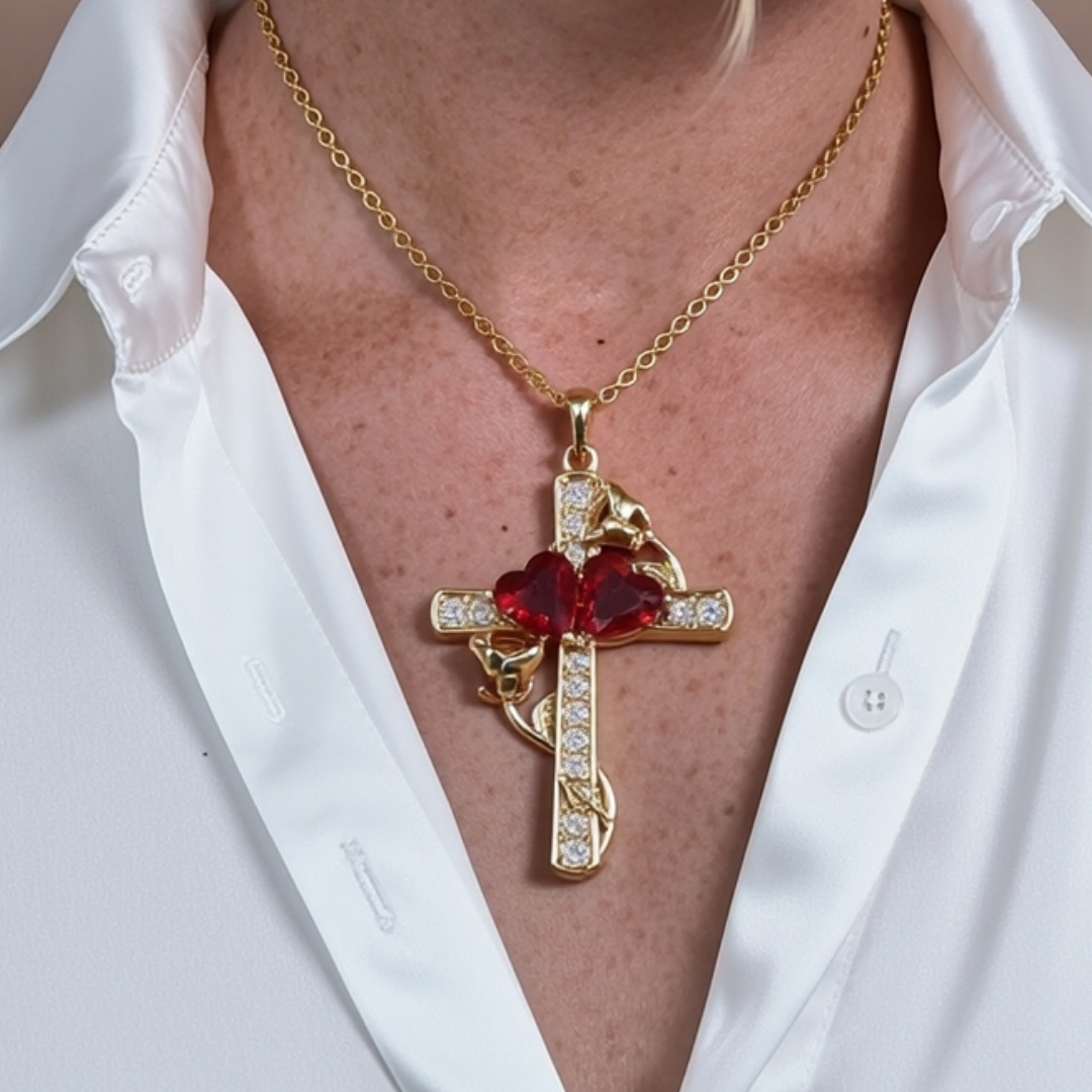 Love & Faith Cross Pendant Necklace