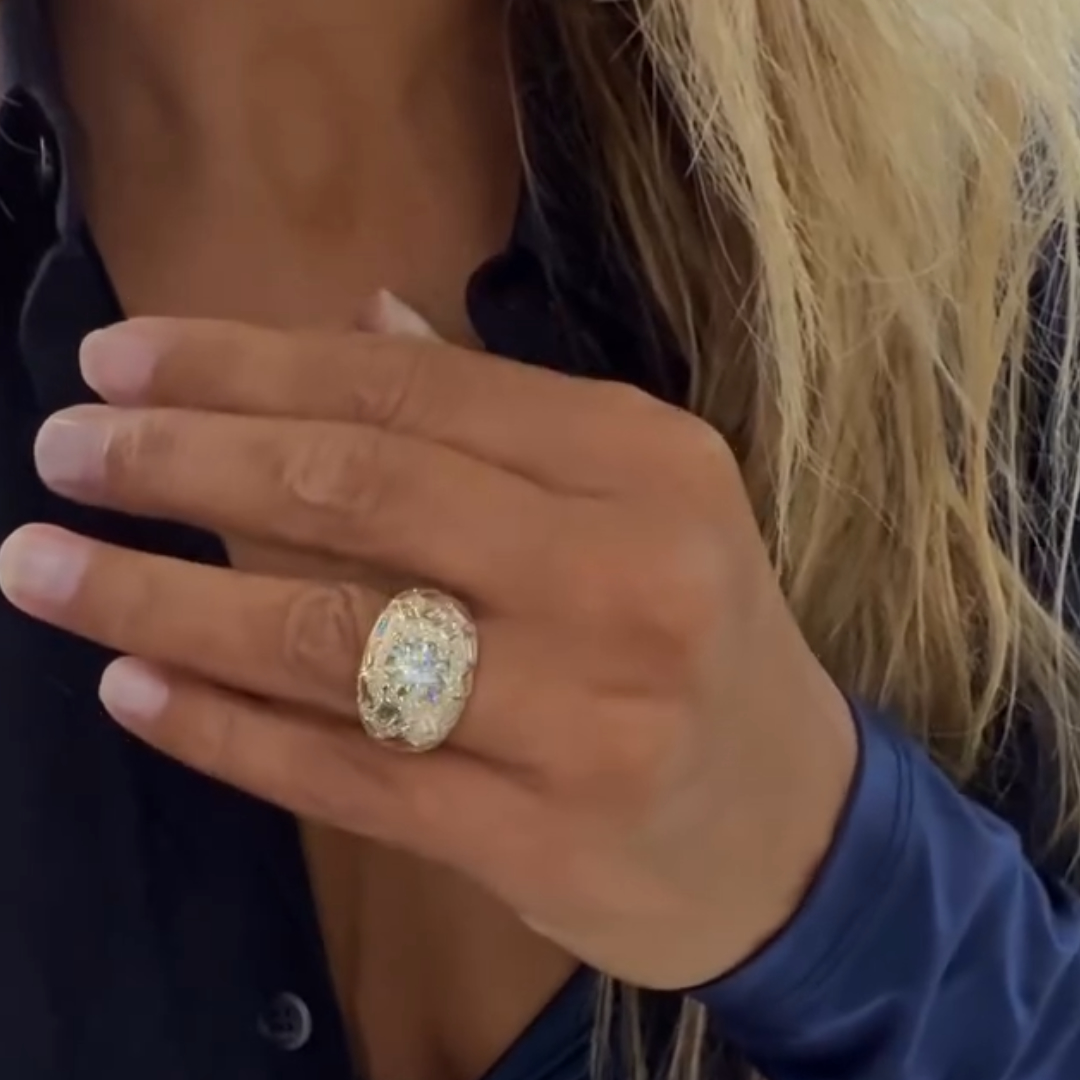 2ct Multi-cut Wthie Stone Cocktail Ring