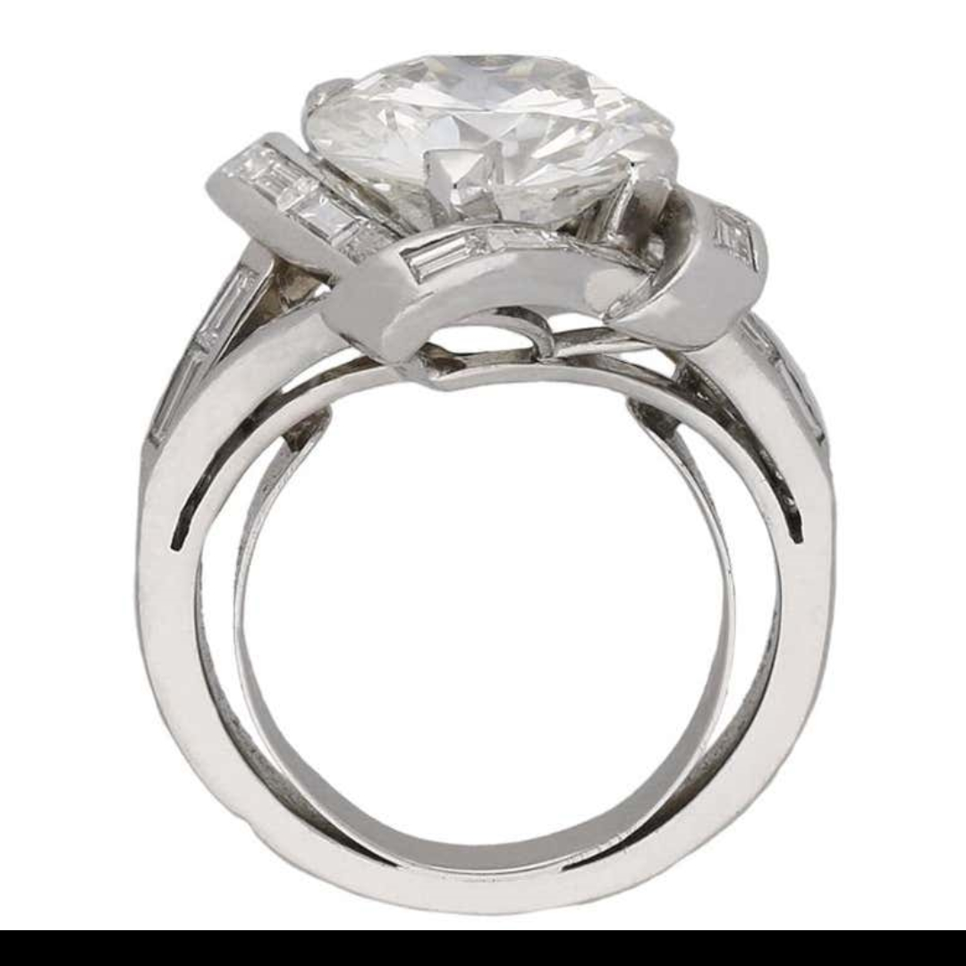 4.01ct White Stone Cluster Ring