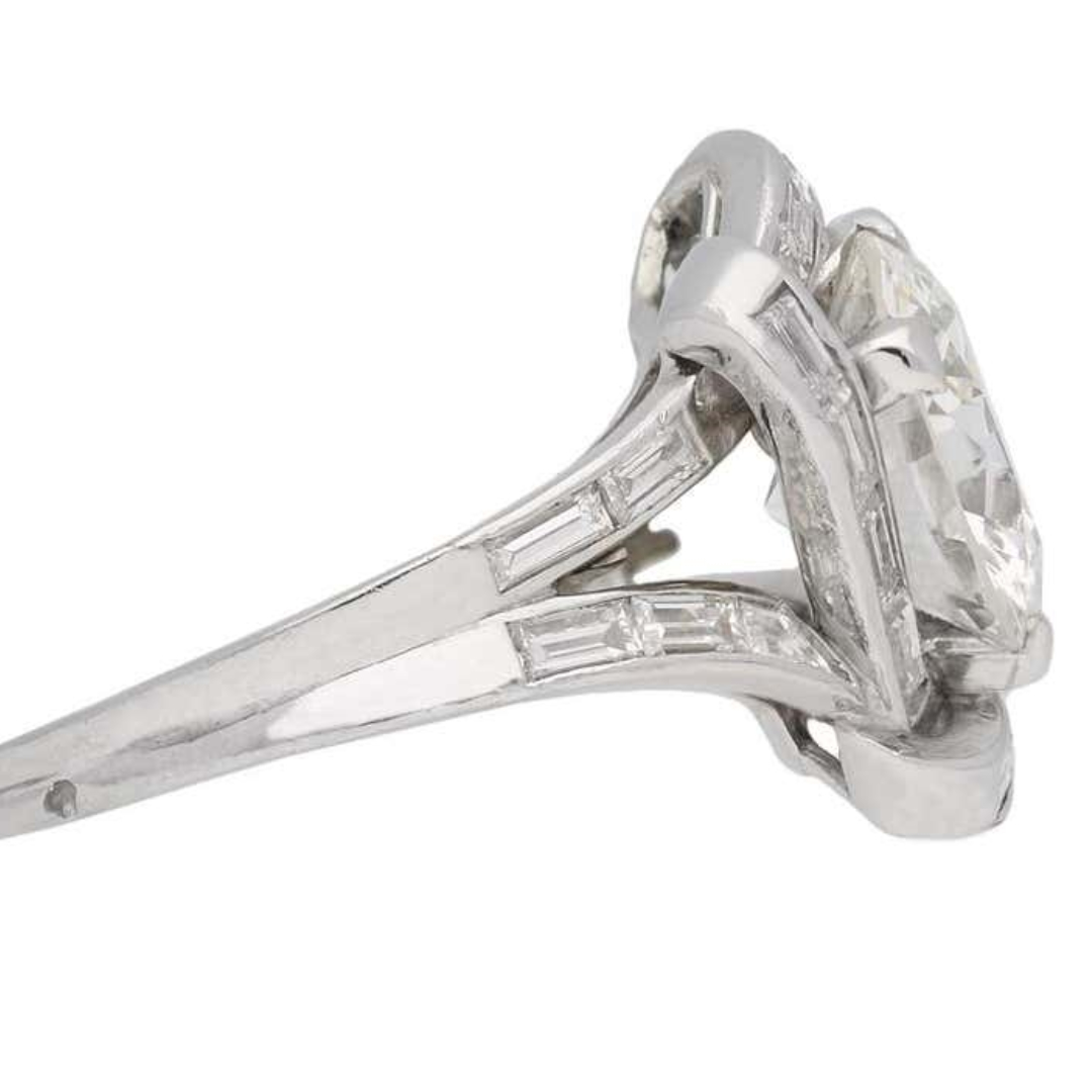 4.01ct White Stone Cluster Ring