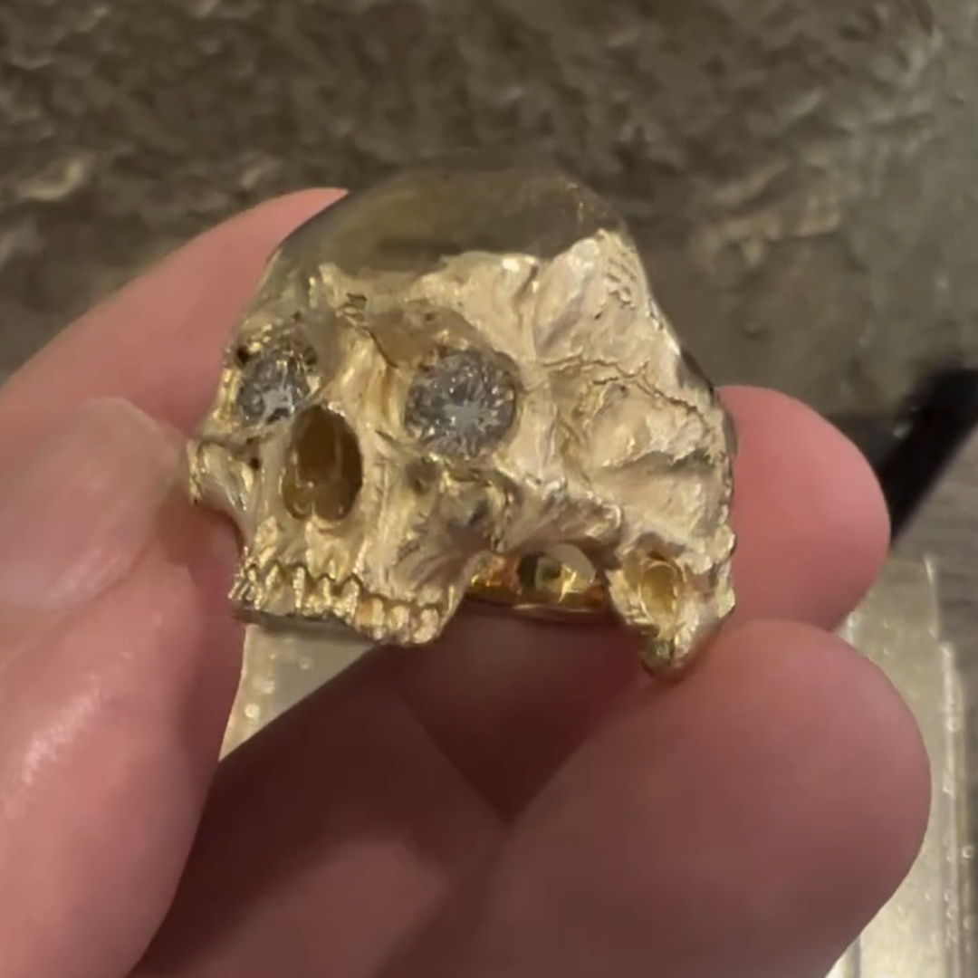 2ct ct Men's Skull Ring Halloween Gift