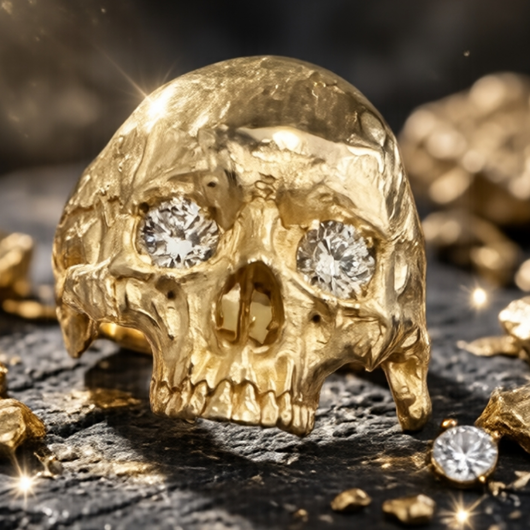 2ct ct Men's Skull Ring Halloween Gift