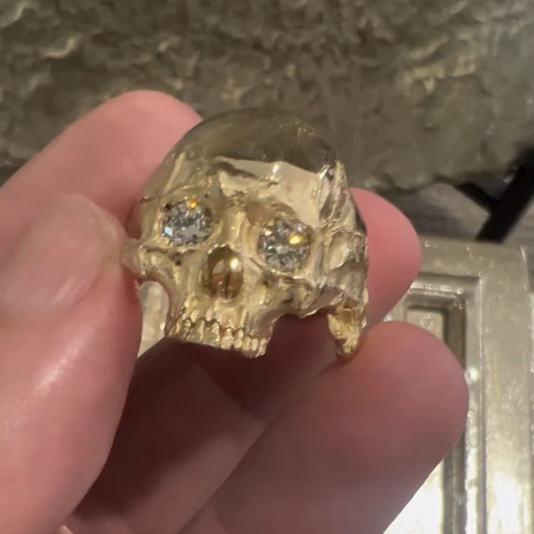 2ct ct Men's Skull Ring Halloween Gift