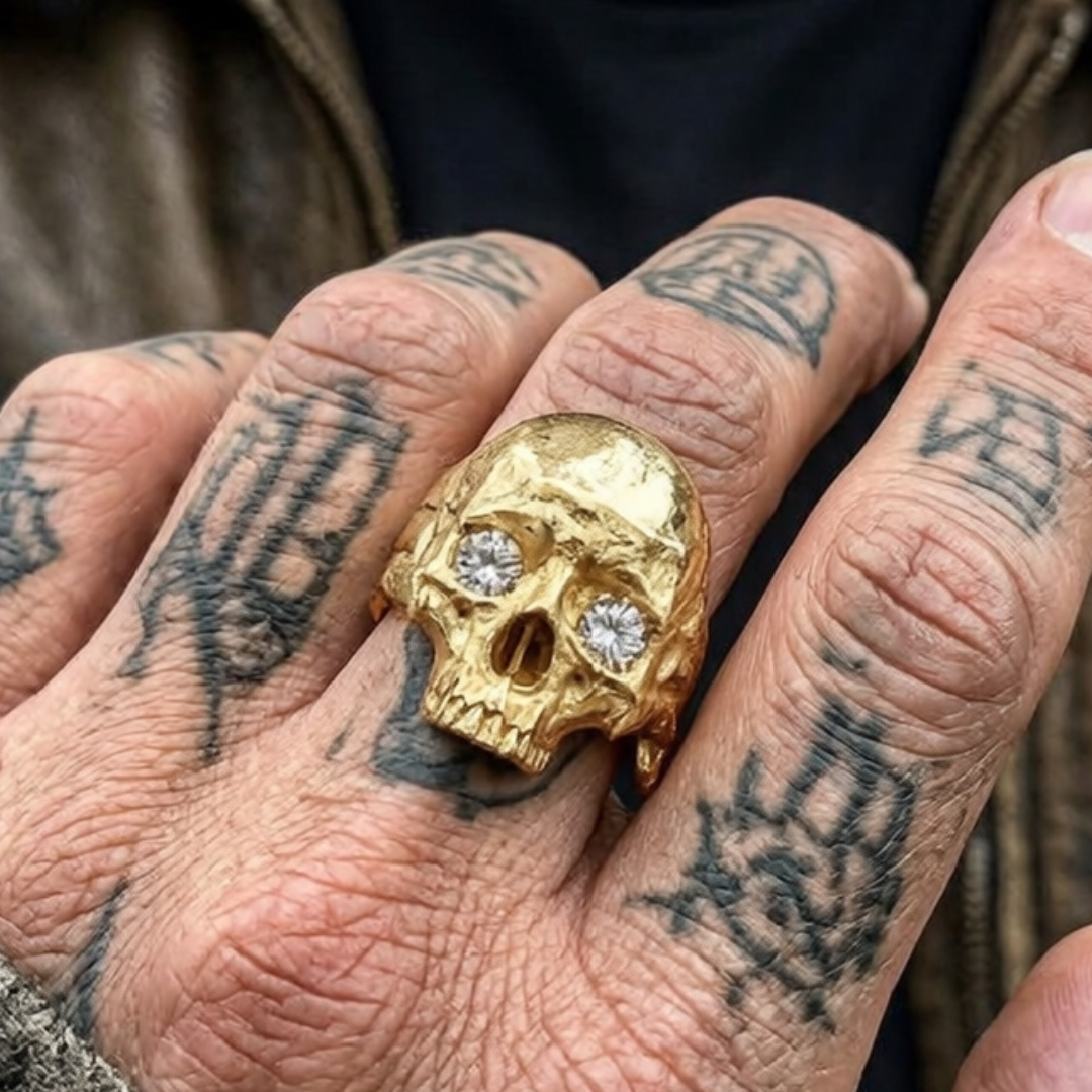 2ct ct Men's Skull Ring Halloween Gift