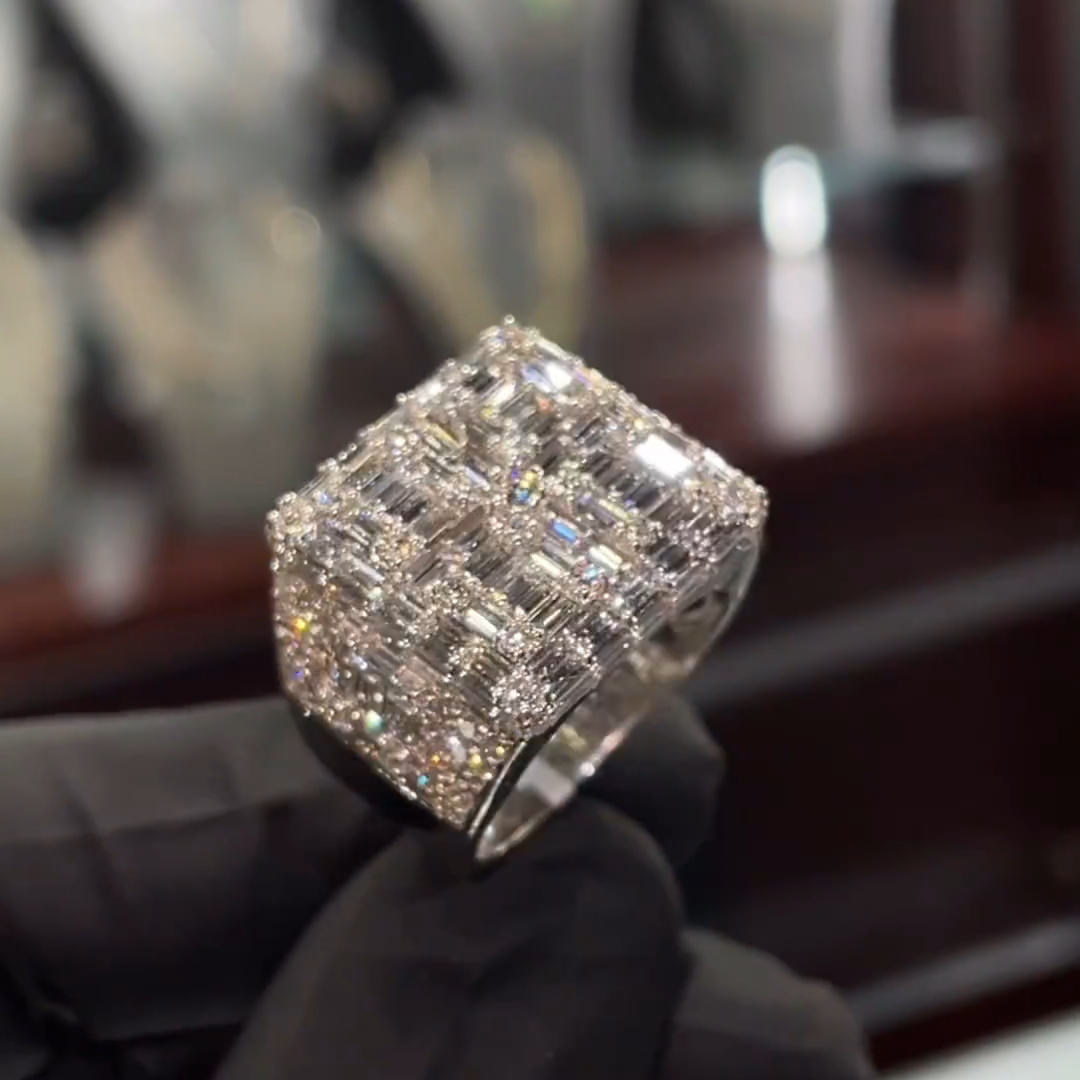 Fully Enclosed Gemstone Set Luxury Handmade Sterling Silver Men's Ring TRV044