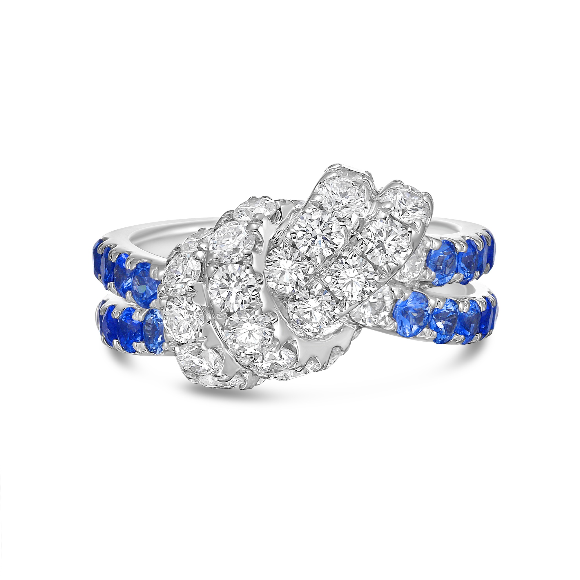 Sterlig Silver Ombre Knot Ring