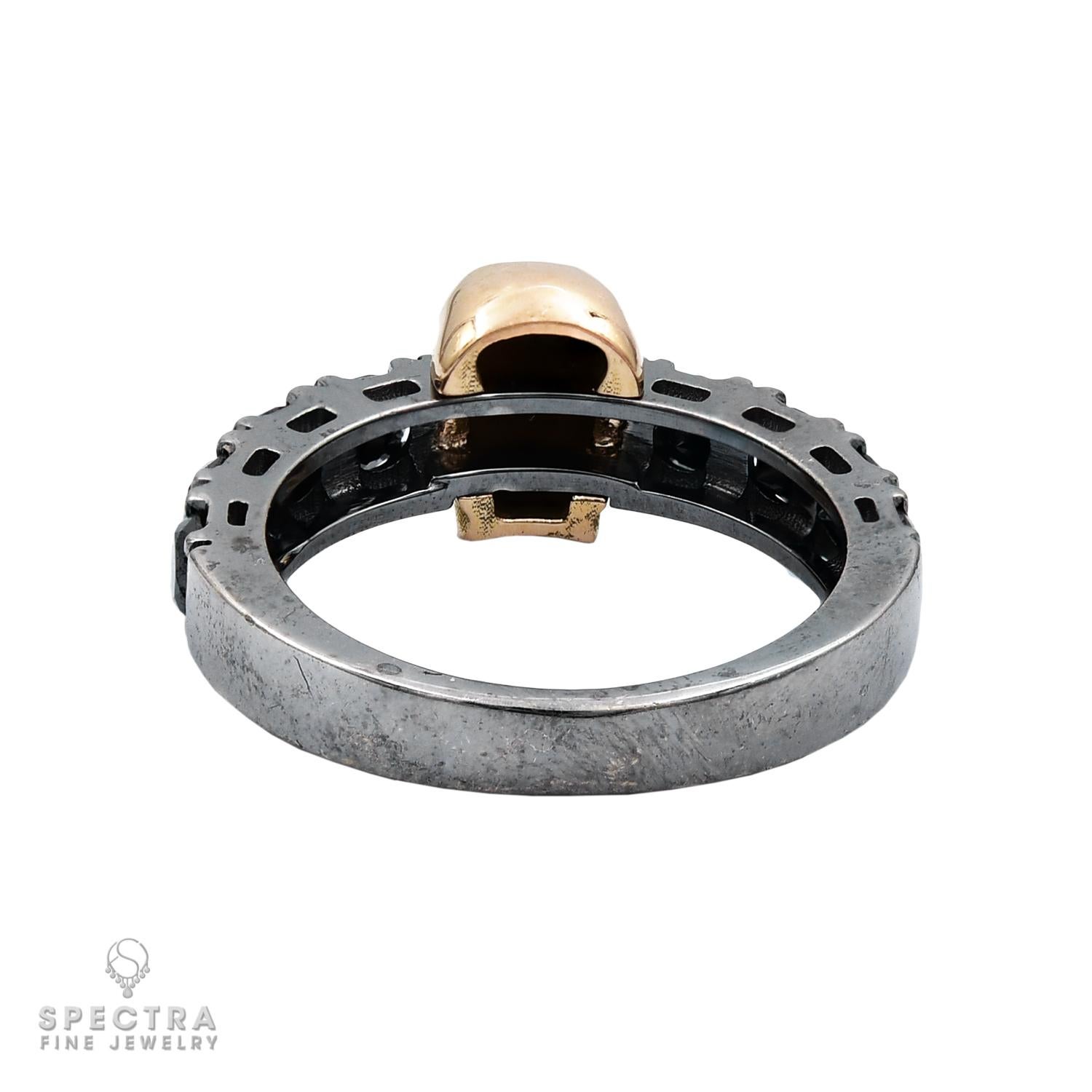 Unisex 1.20ct Black Stone Skull Ring  in Contemporary
