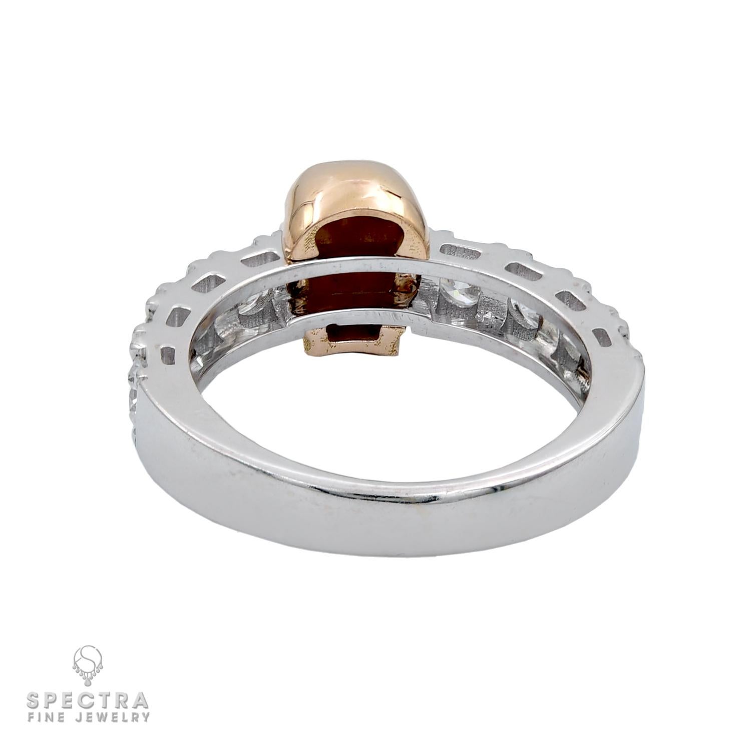 White Stone Skull Ring in Silver