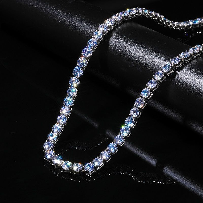 Single Row Zirconia Necklace Hip Hop Tennis Chain