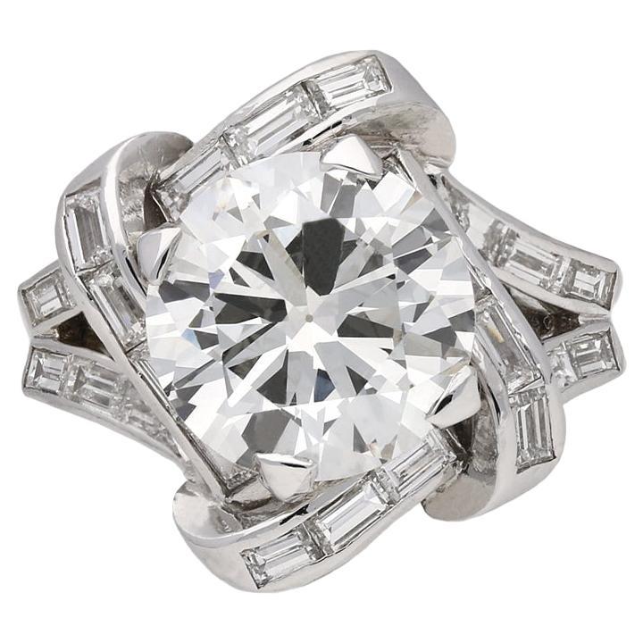 4.01ct White Stone Cluster Ring