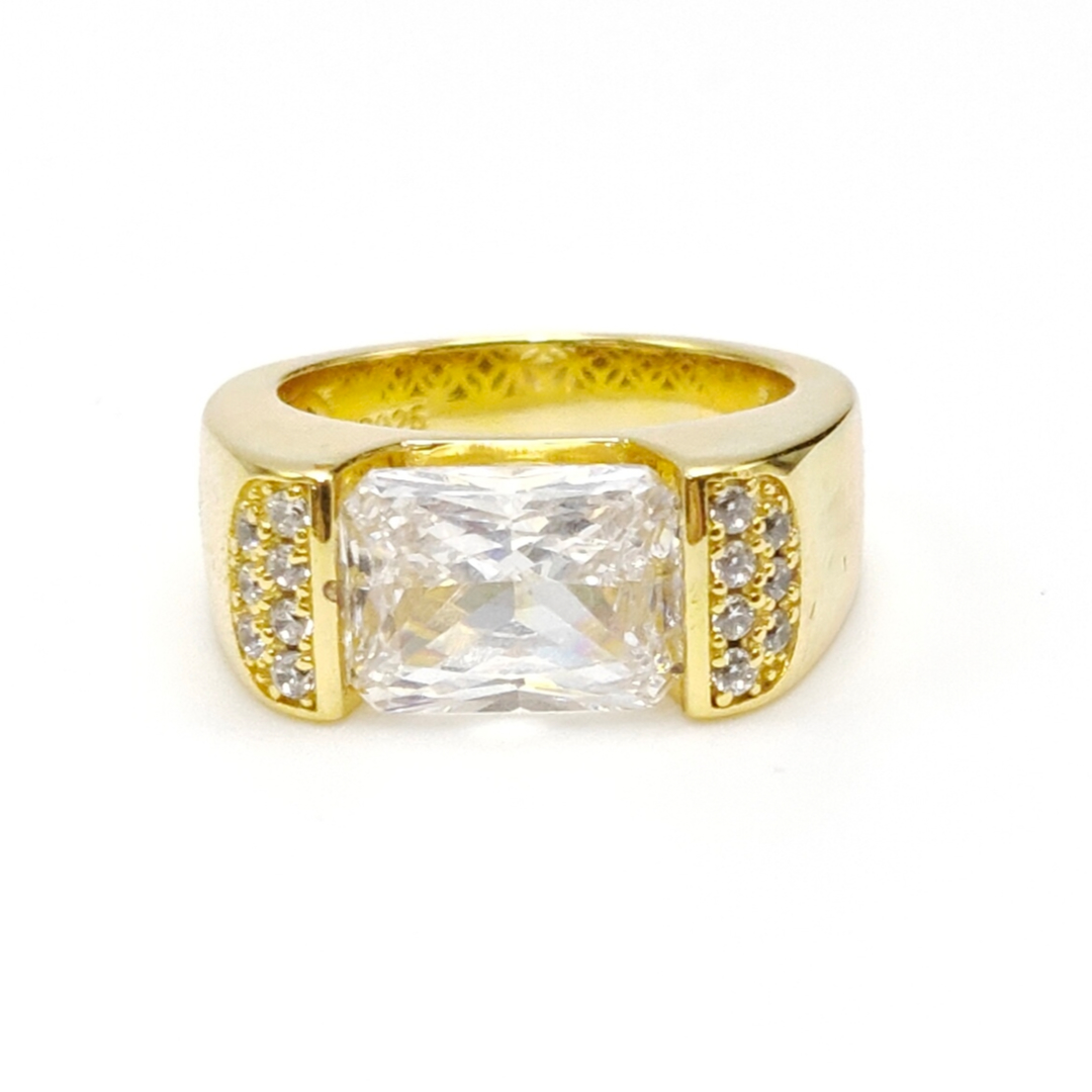 4.13ct Men's Radiant Cut Moissanite Ring