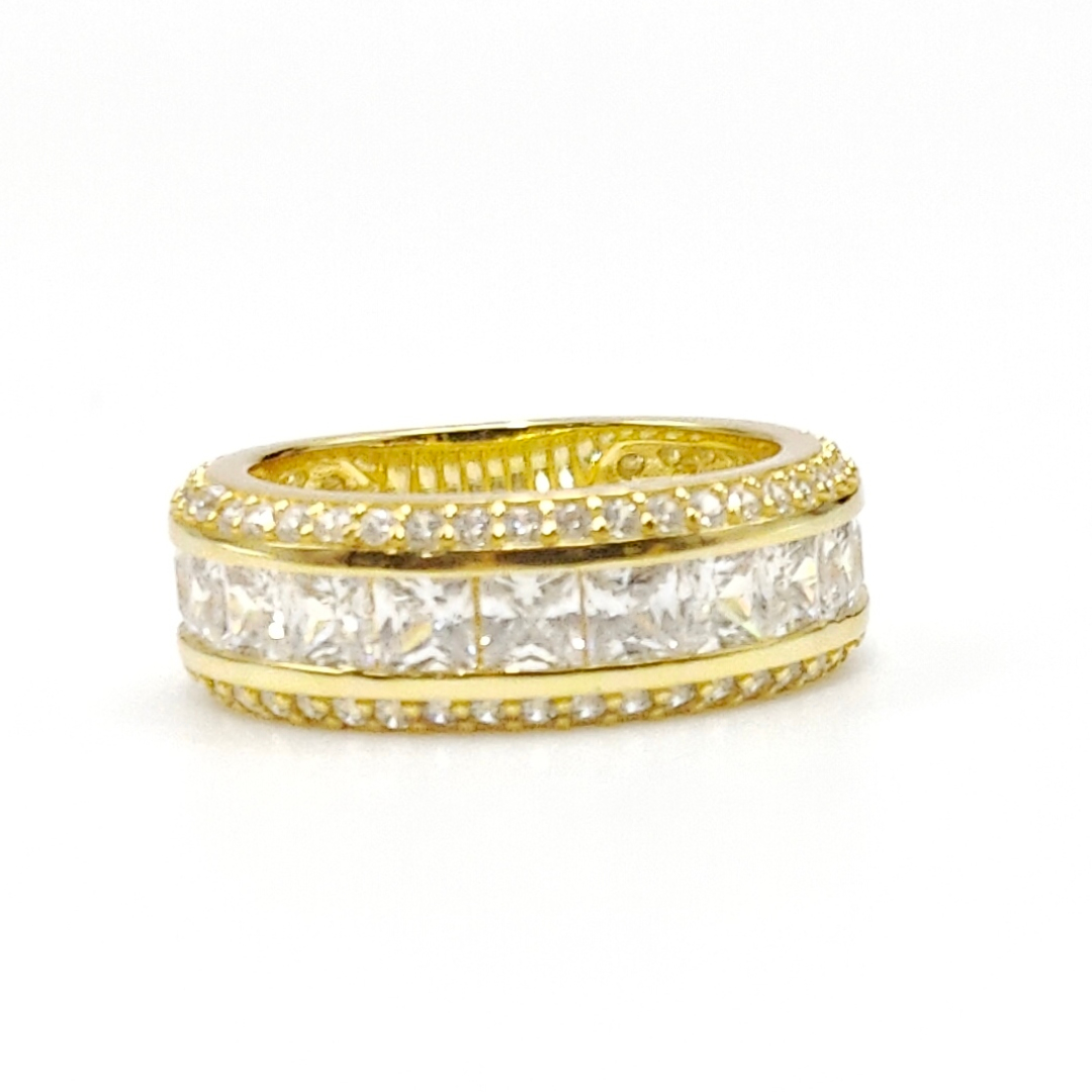 Men’s Channel Set Princess Cut Moissanite Ring