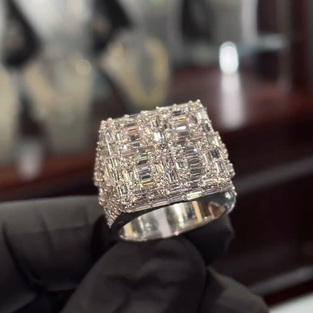 Fully Enclosed Gemstone Set Luxury Handmade Sterling Silver Men's Ring TRV044