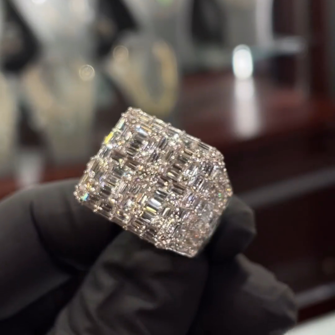 Fully Enclosed Gemstone Set Luxury Handmade Sterling Silver Men's Ring TRV044