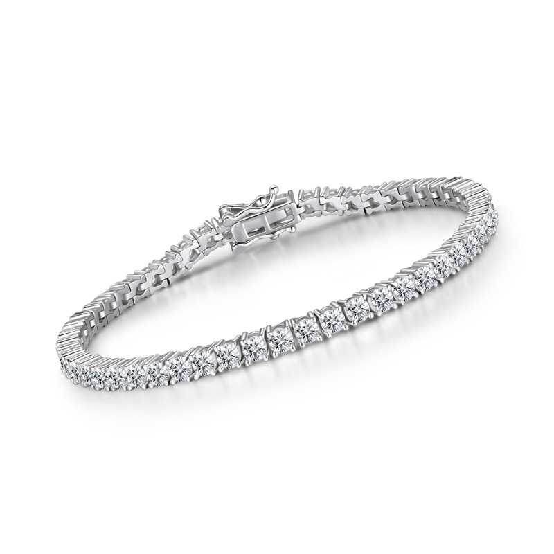 Sterling Silver Classic Round Cut Tennis Bracelet