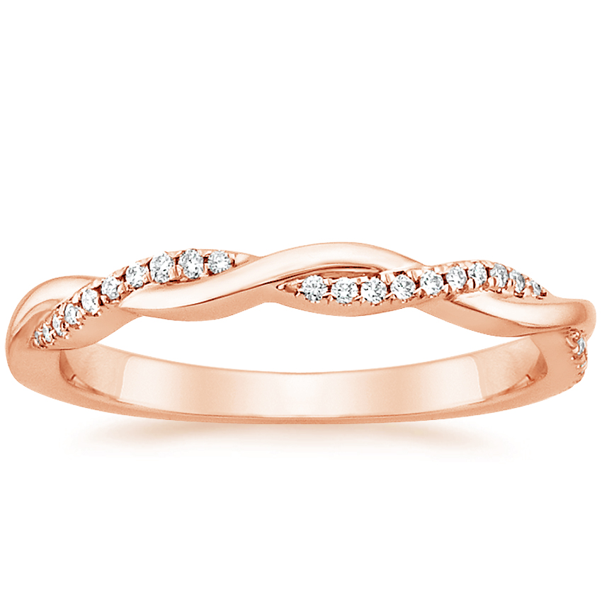 Moissanite Classic Twist Round Cut Women's Wedding Band