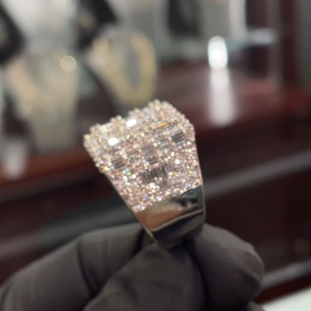 Fully Enclosed Gemstone Set Luxury Handmade Sterling Silver Men's Ring TRV044