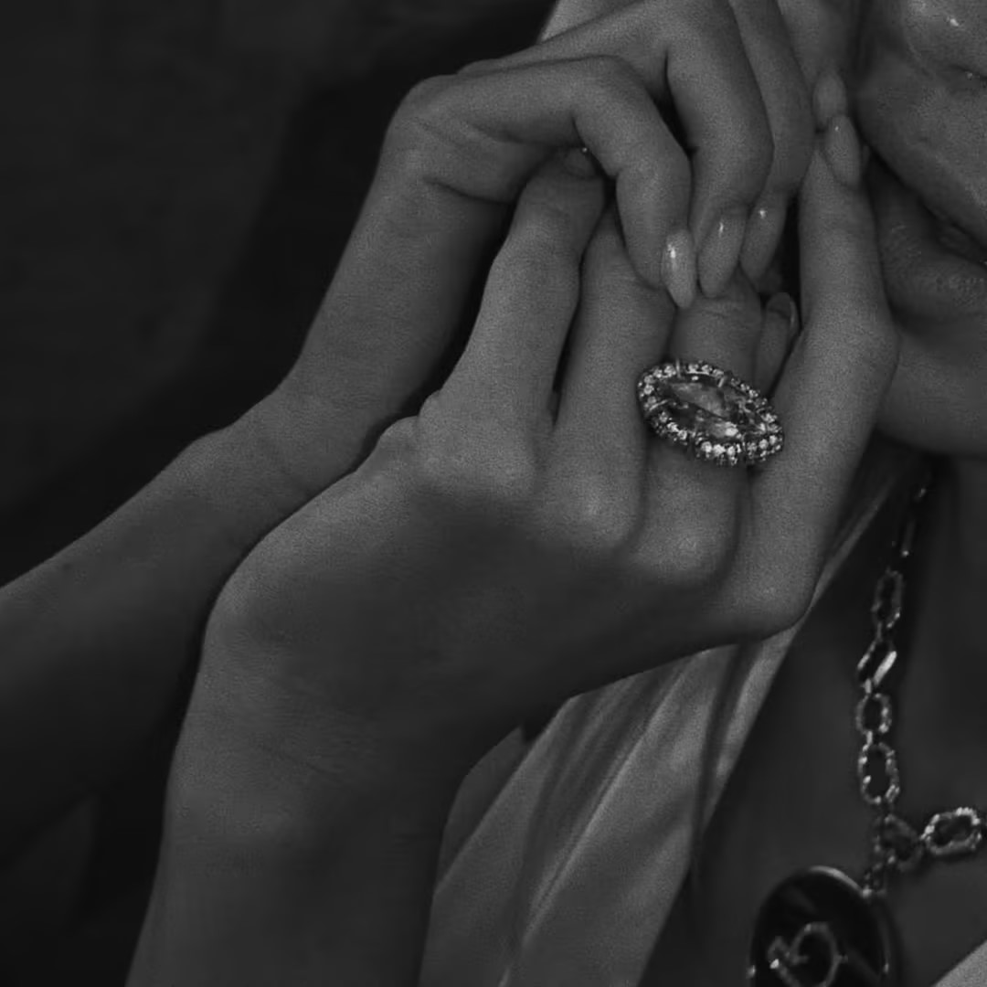 6ct Two-tone Design Citrine Ring in Sterling Silver