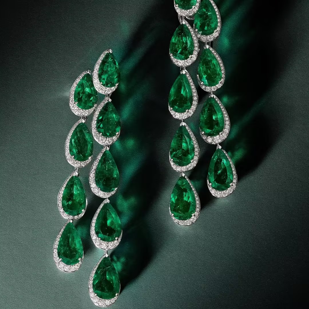 Fashion Emerald Dangle Earrings
