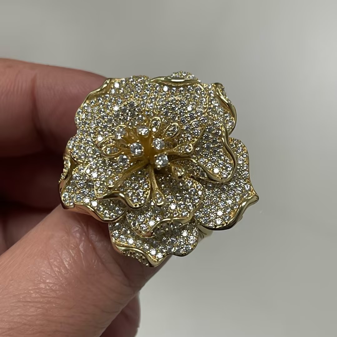 7.95ct Luxury Flower Design Cocktail Ring