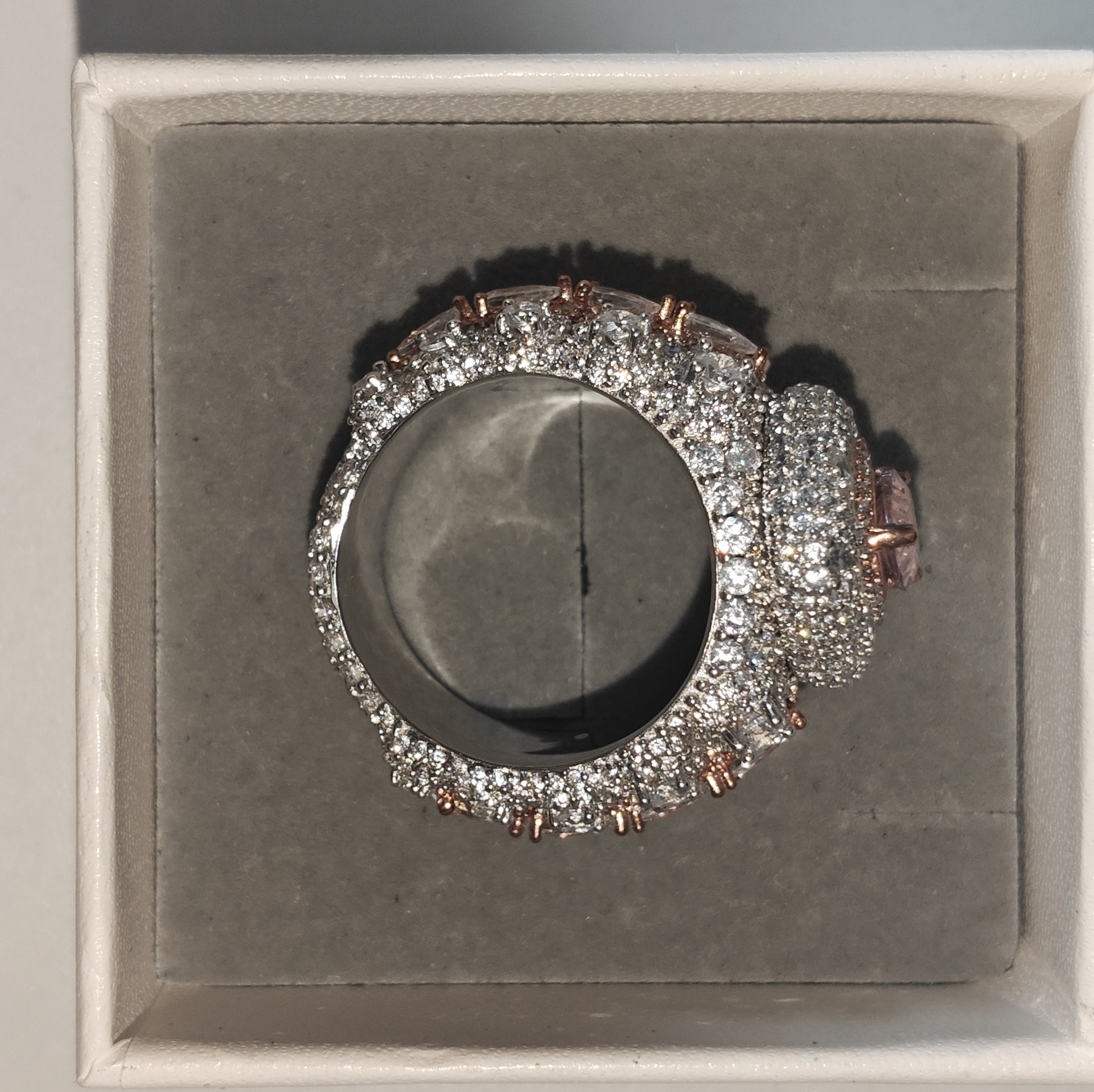 5ct Pear Cut With 12ct Side Stones Halo Pave Set Handmade Men's Rings