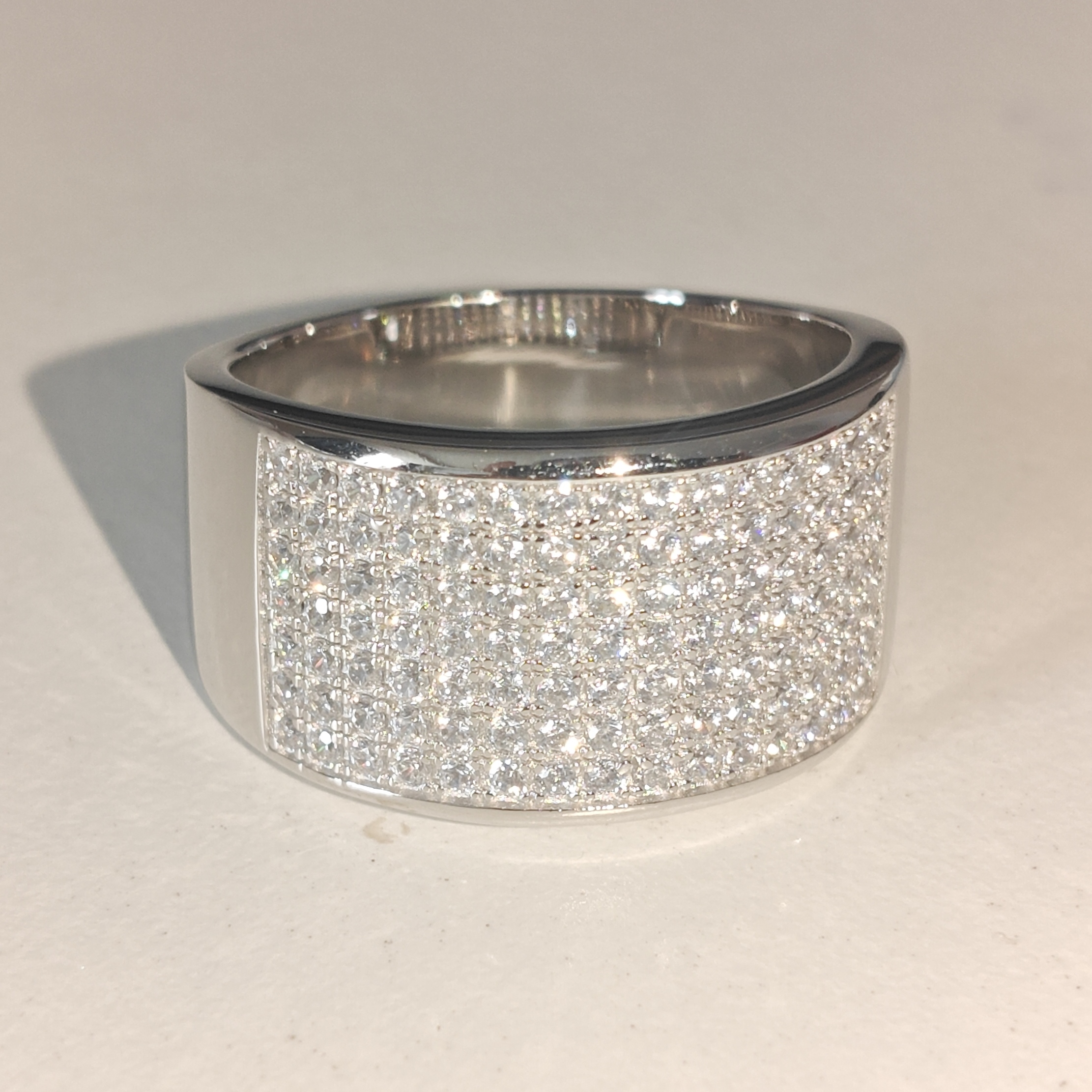 5.35ct Pave Setting Wide Band For Men