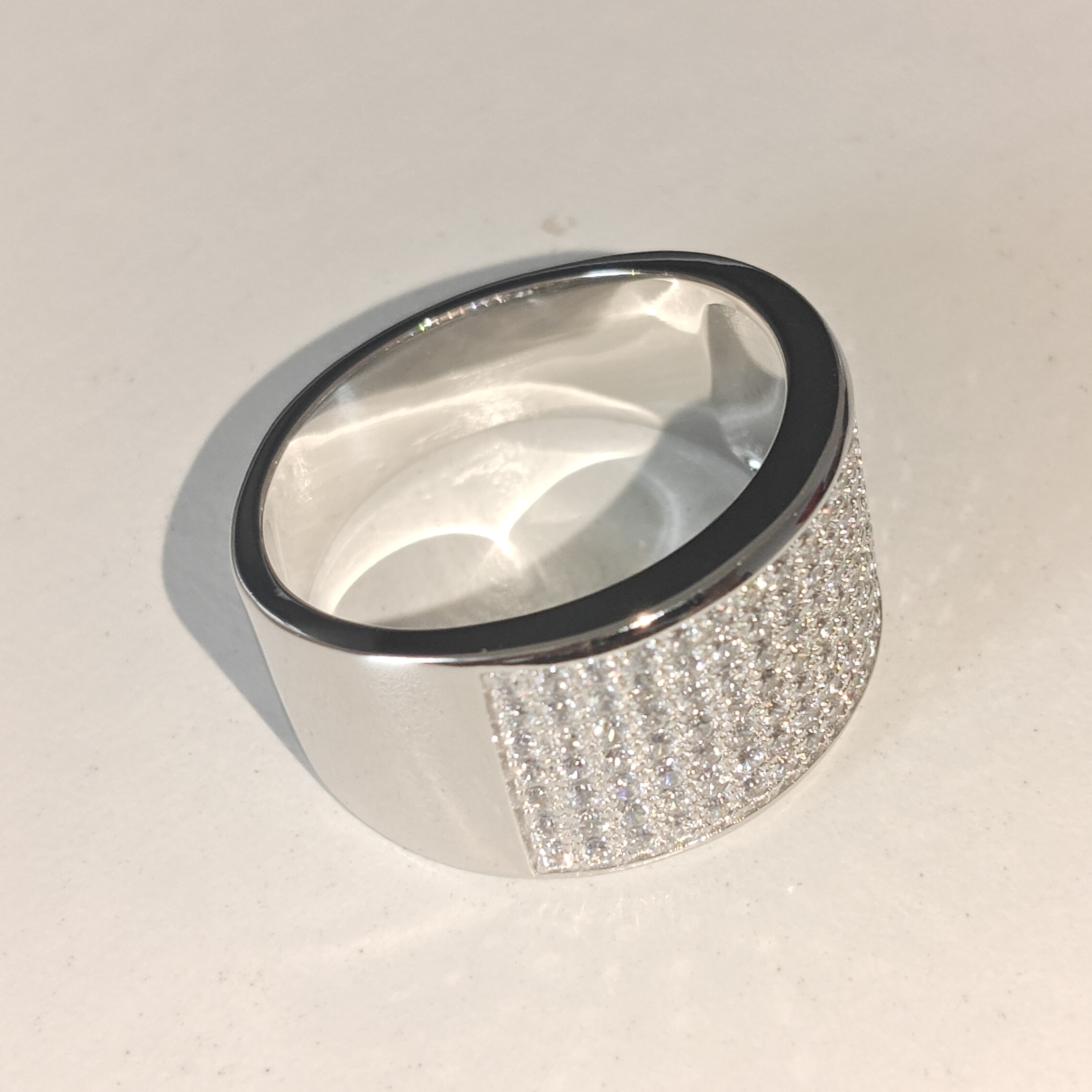 5.35ct Pave Setting Wide Band For Men