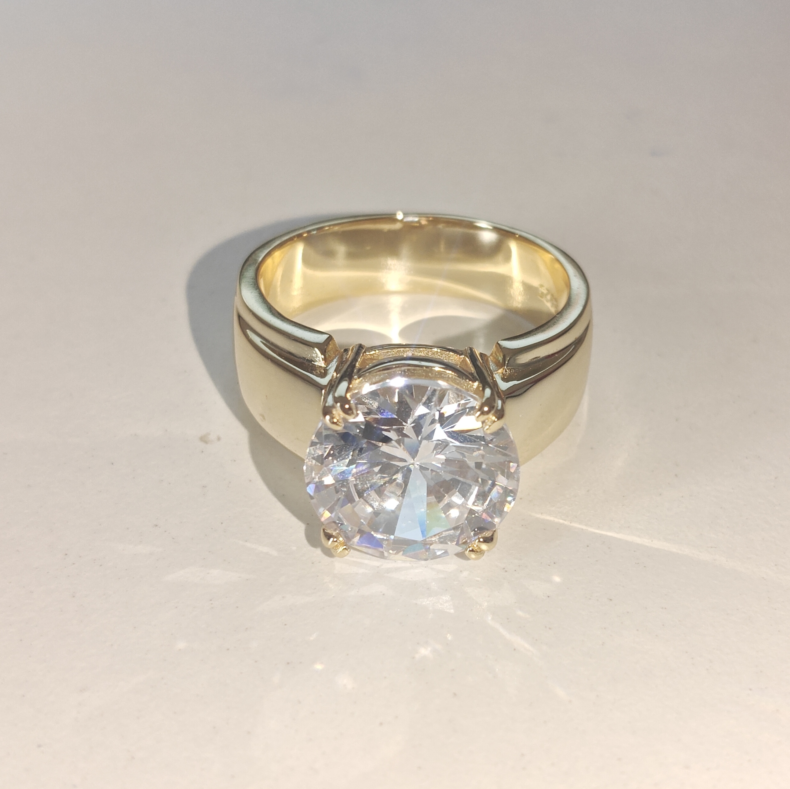 10ct Round Cut Diamond Sterling Silver Handmade Men's Ring