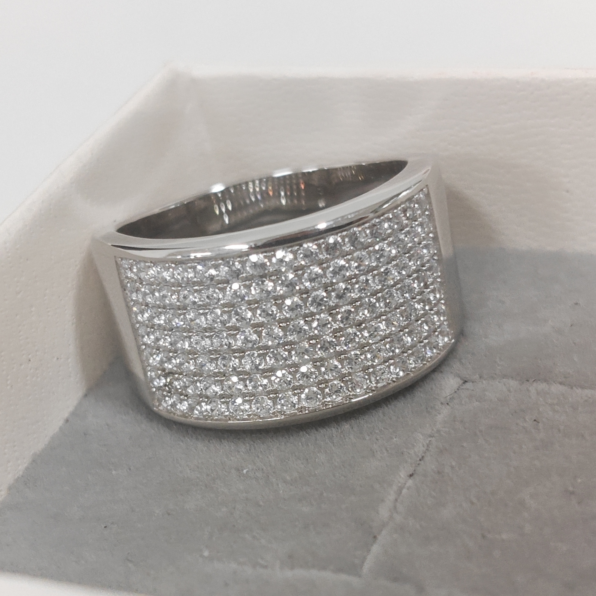 5.35ct Pave Setting Wide Band For Men