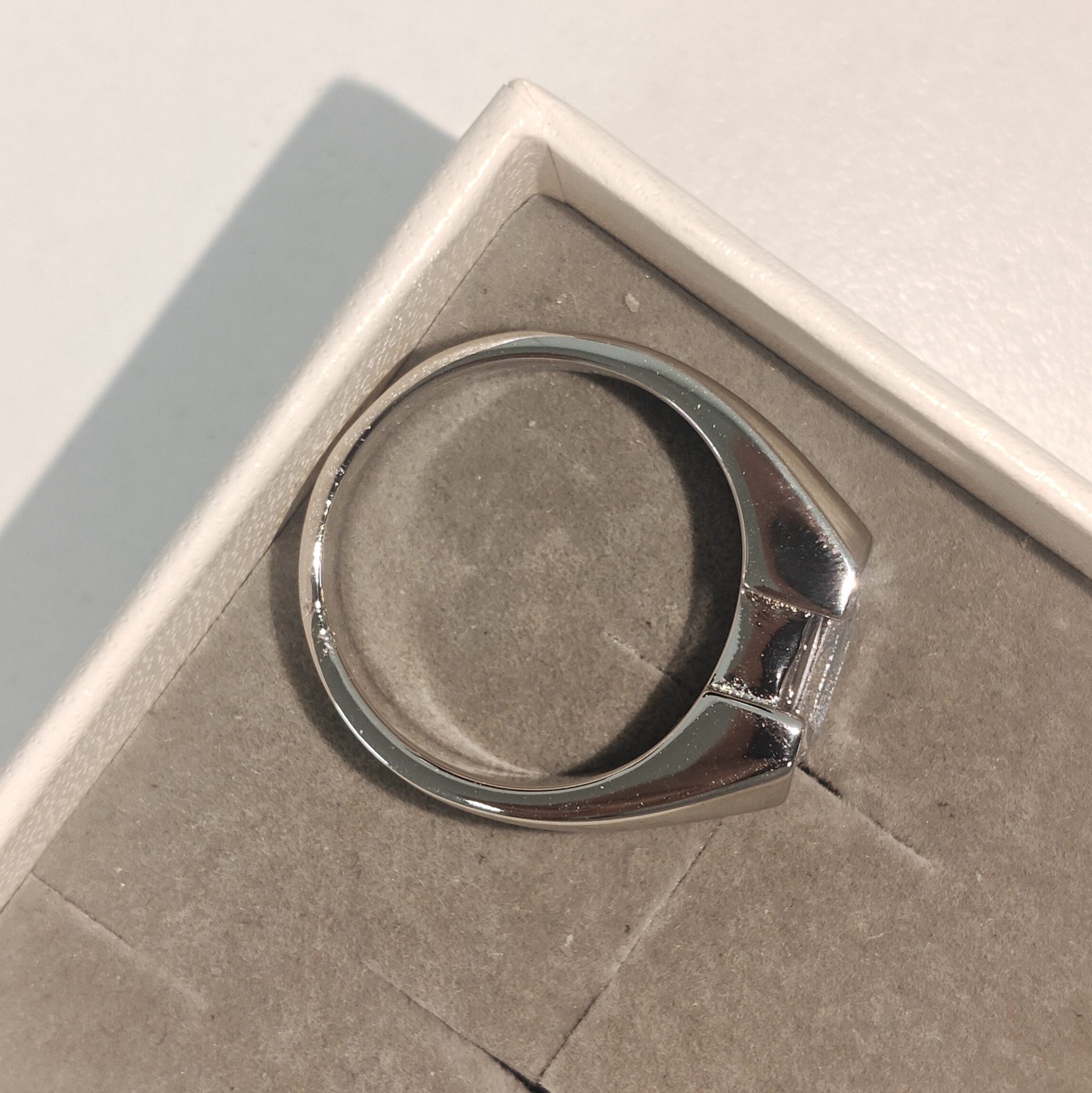2.5ct Channel Set Emerald Cut Solitaire Ring