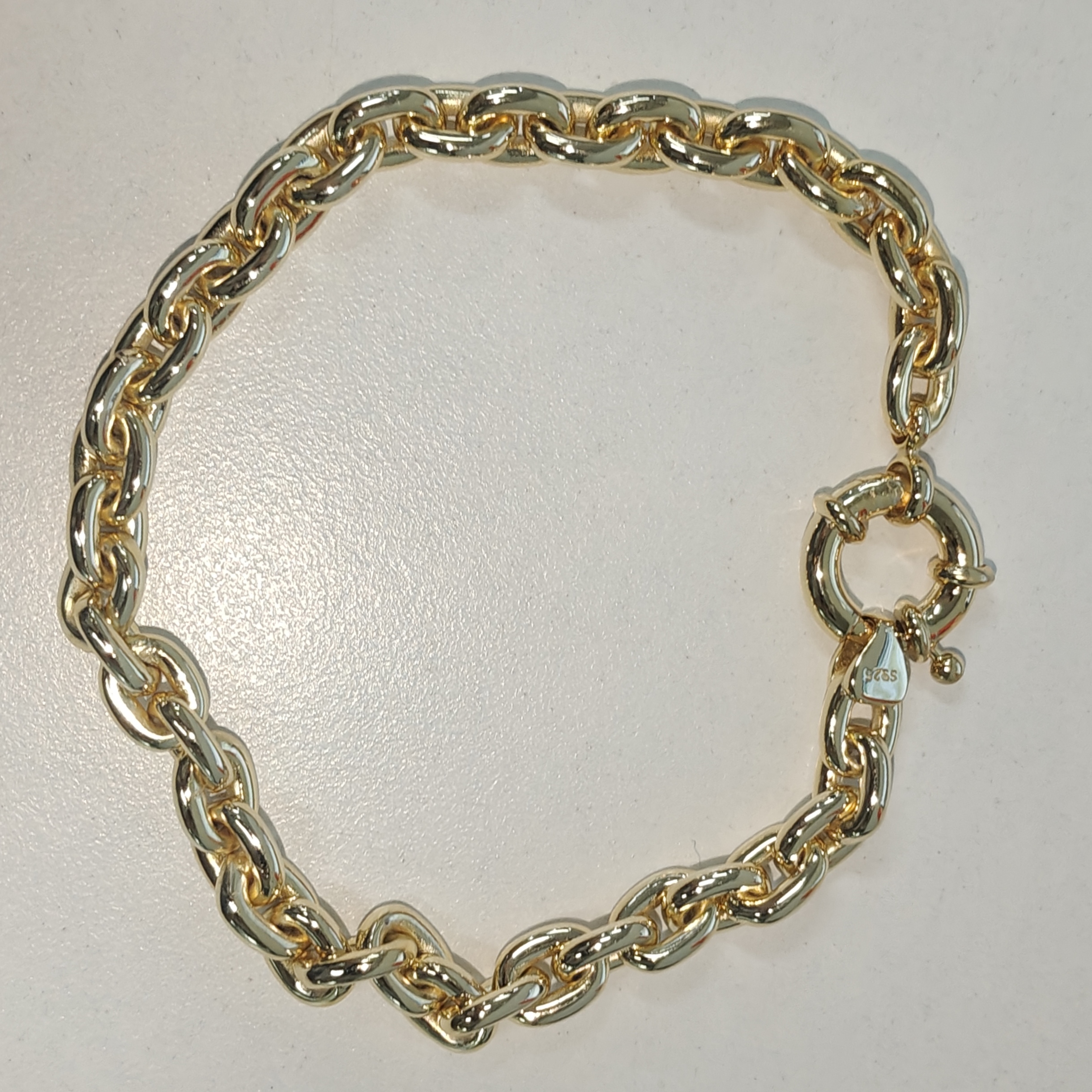 Classic Design Silver Cuban Bracelets in Gold Plating
