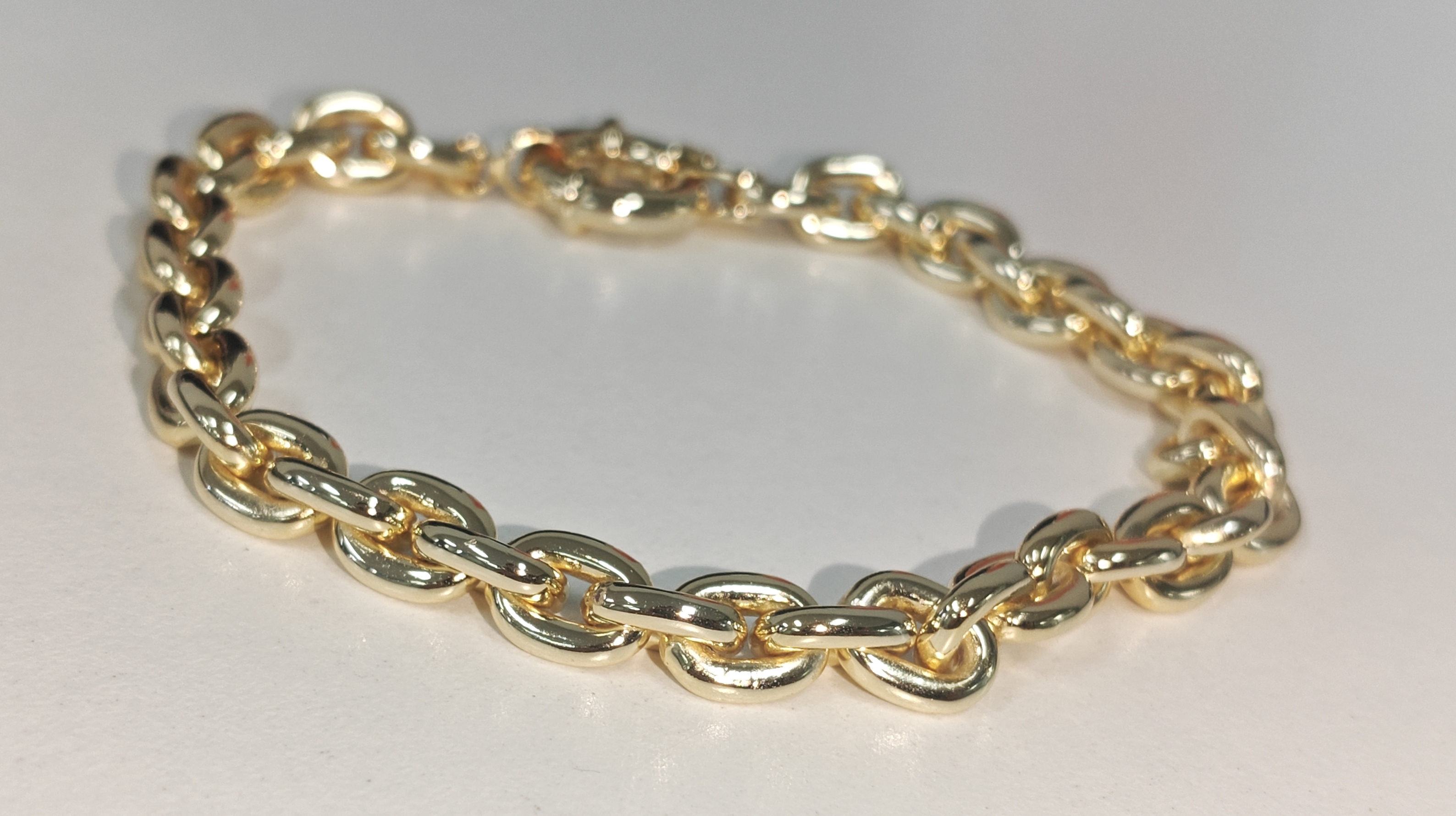 Classic Design Silver Cuban Bracelets in Gold Plating