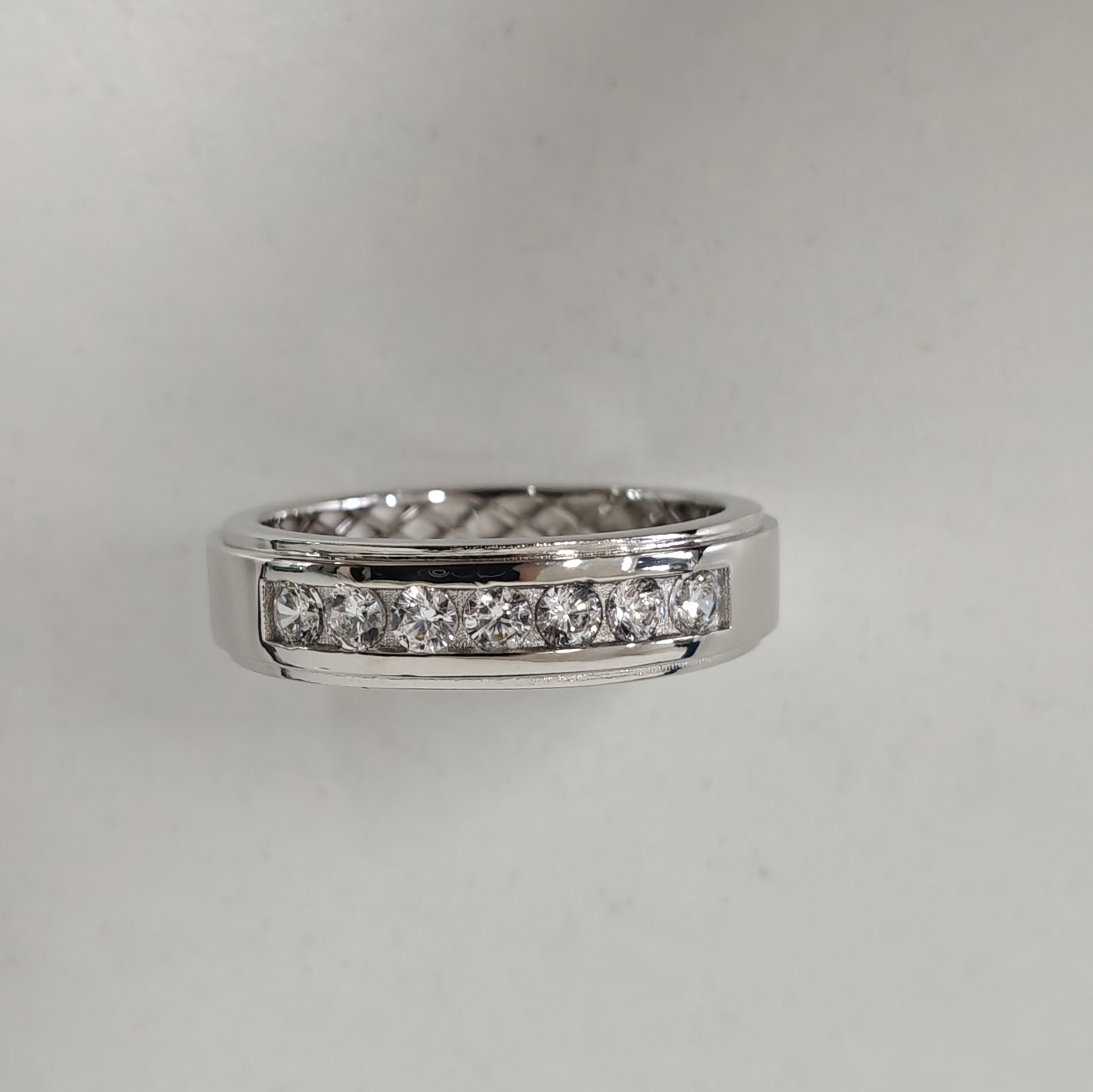 6mm Stepped Edge Band Ring in 925 Sterling Silver