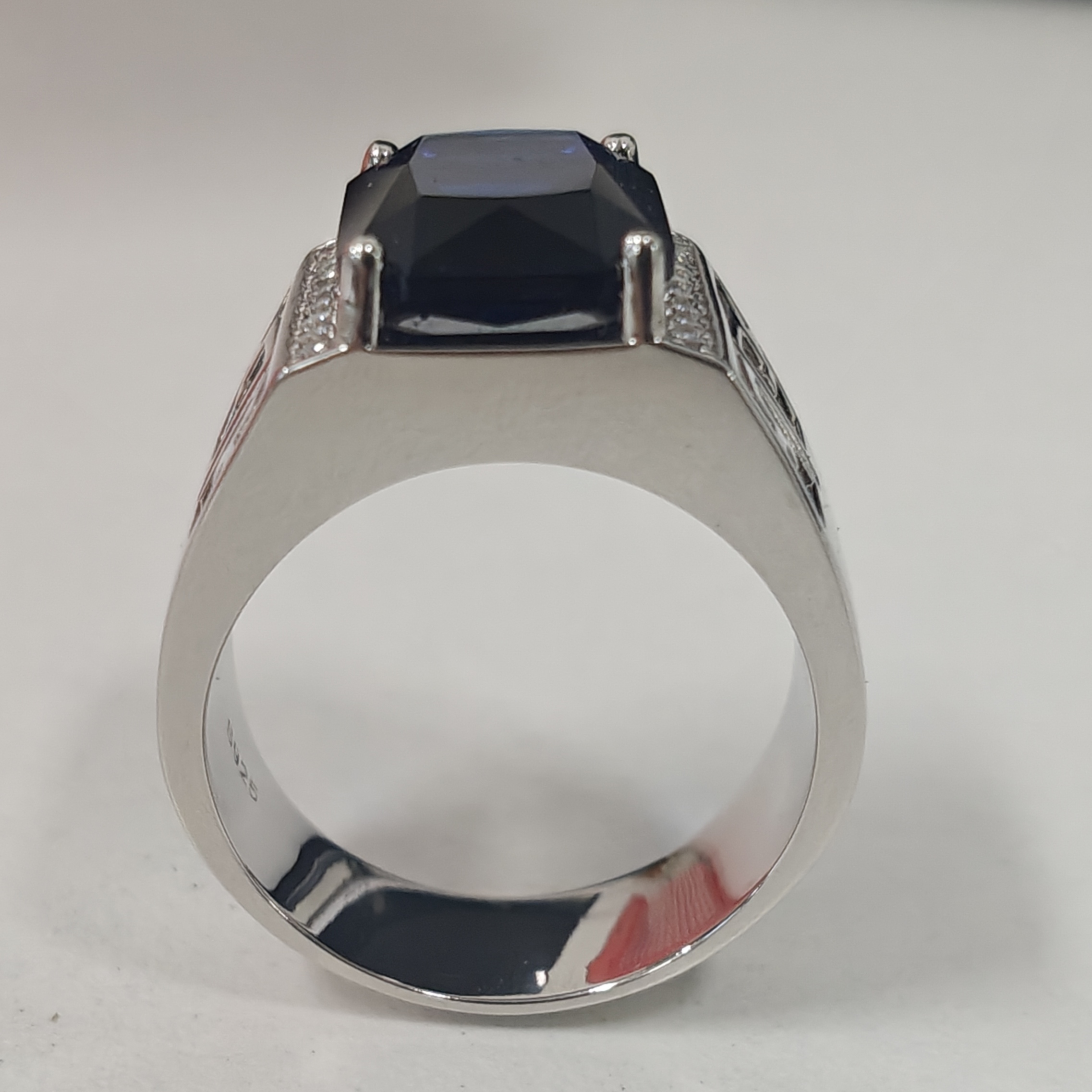 5ct Radiant Cut Gemstone Sterling Silver Handmade Ring