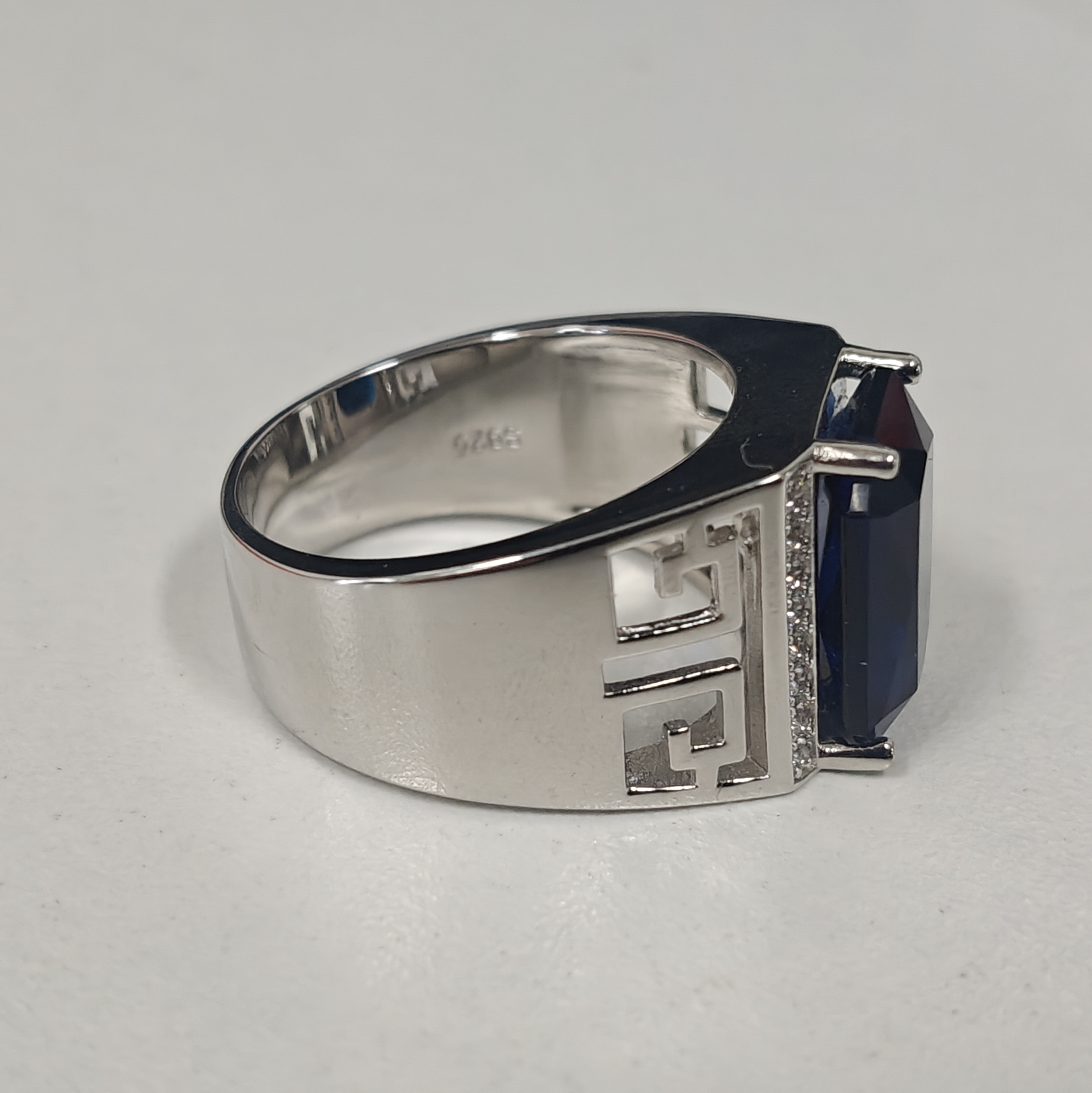 5ct Radiant Cut Gemstone Sterling Silver Handmade Ring