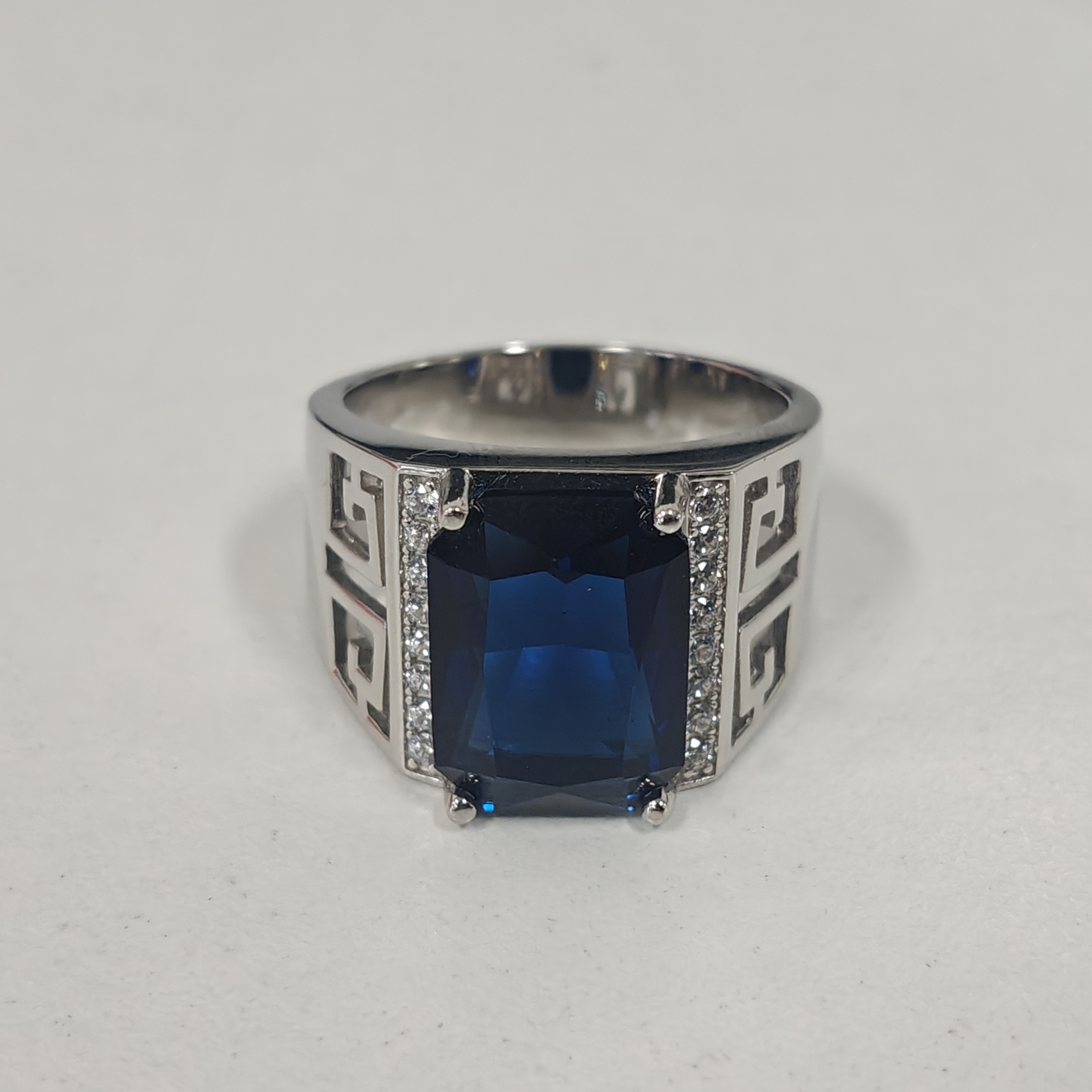 5ct Radiant Cut Gemstone Sterling Silver Handmade Ring