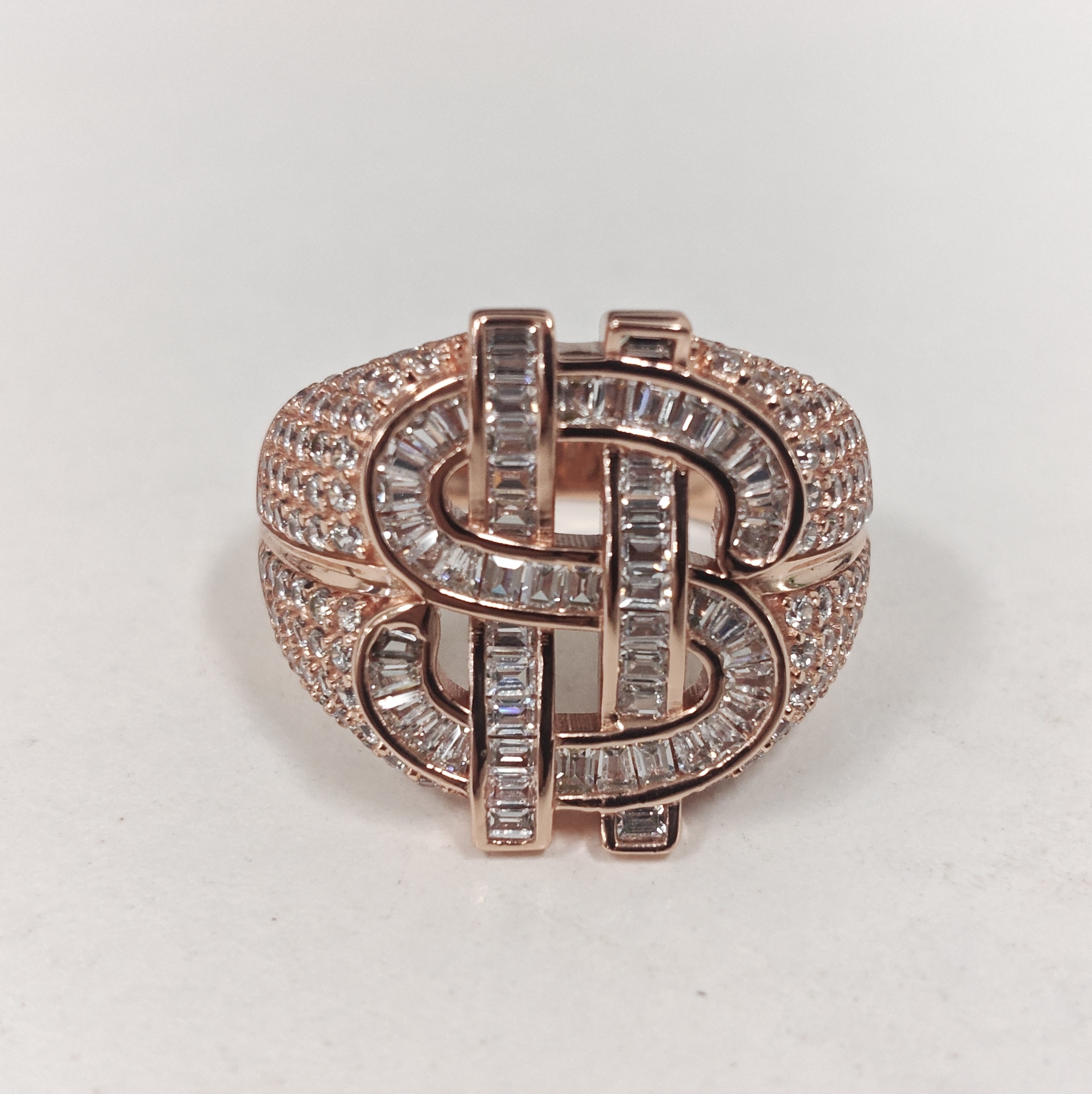 26ctw US Dollar Design Silver Ring for Men