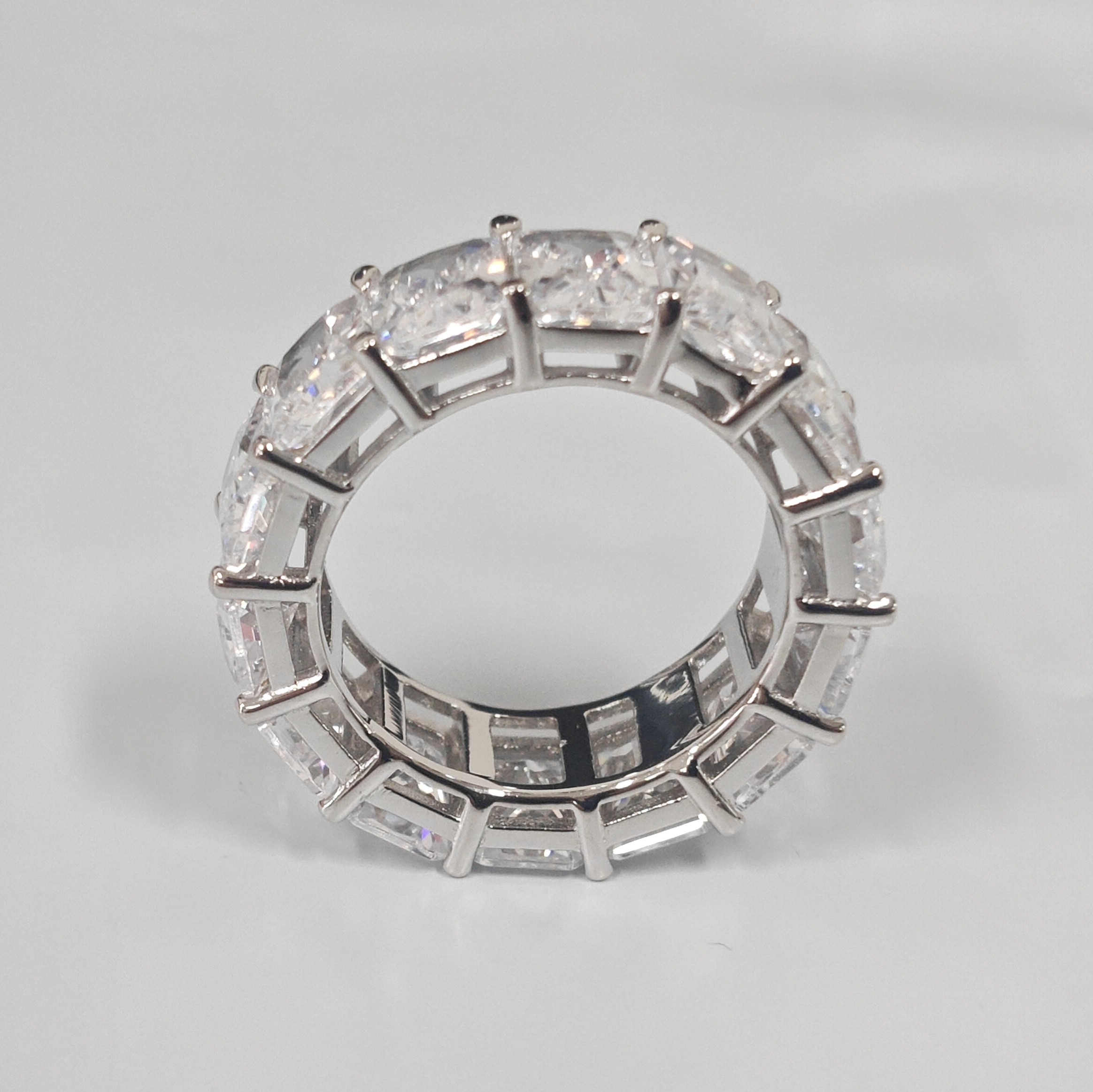 3ct Princess Cut Zircon Sterling Silver Handmade Ring