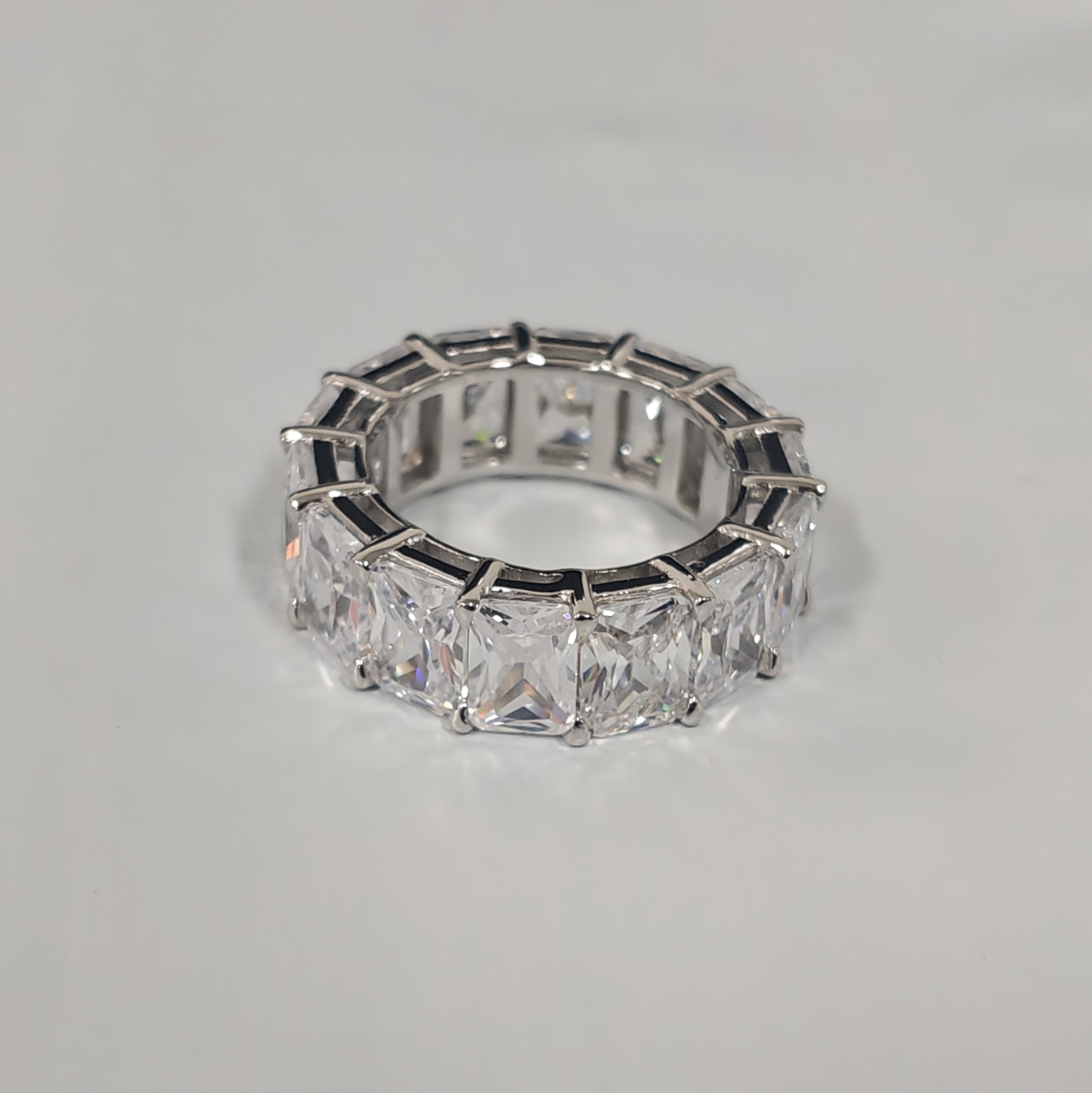3ct Princess Cut Zircon Sterling Silver Handmade Ring