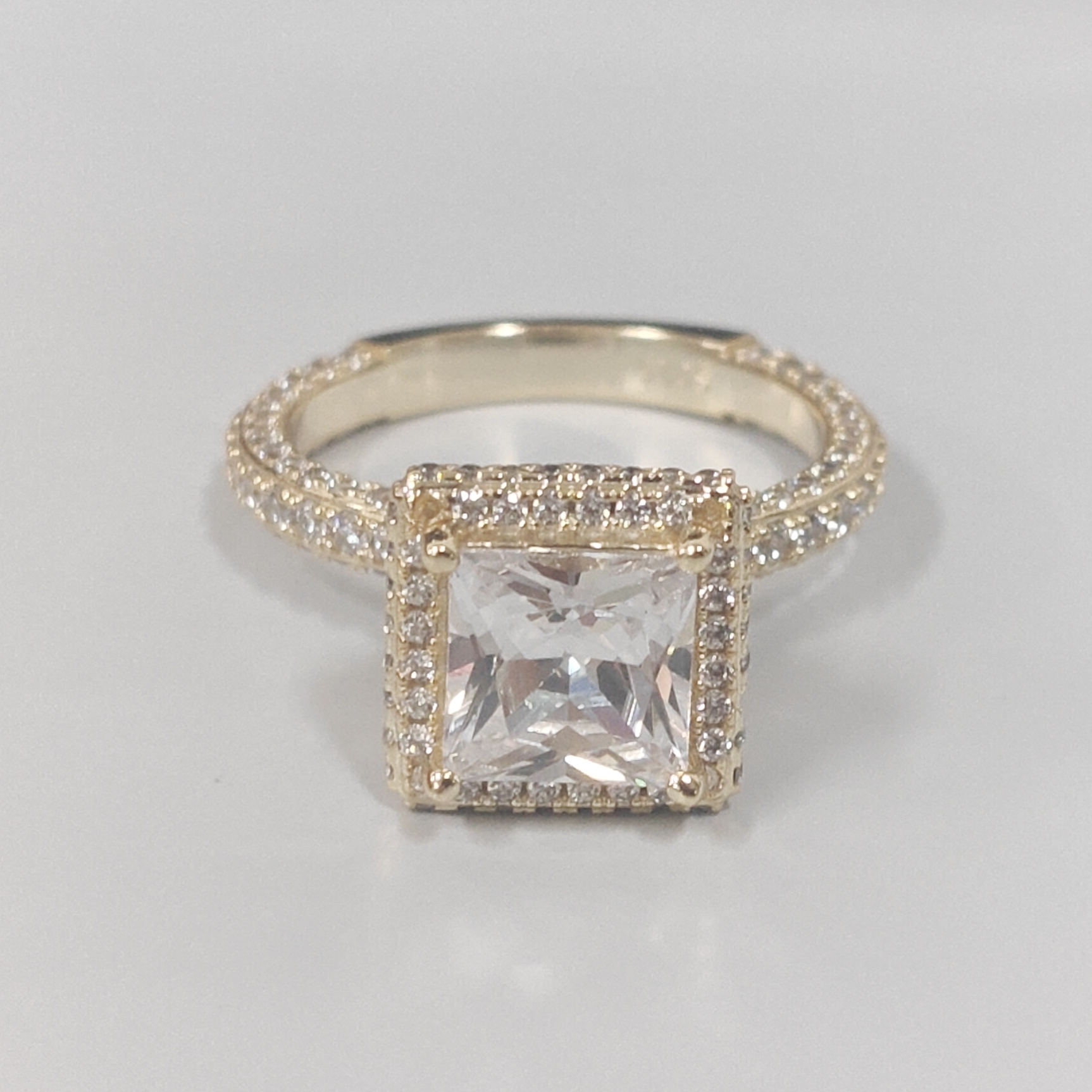 2ct Princess Cut Sterling Silver Handmade Ring