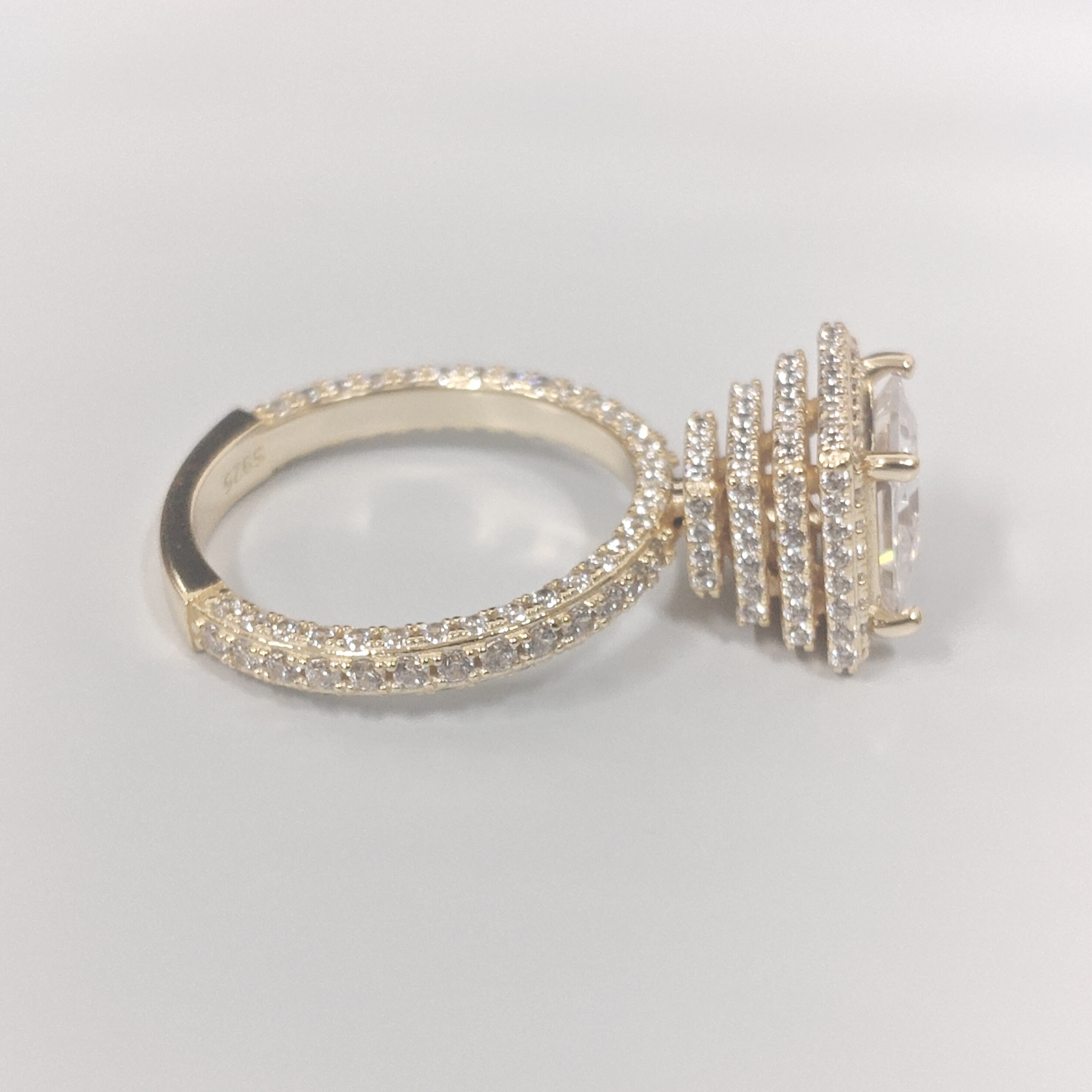 2ct Princess Cut Sterling Silver Handmade Ring