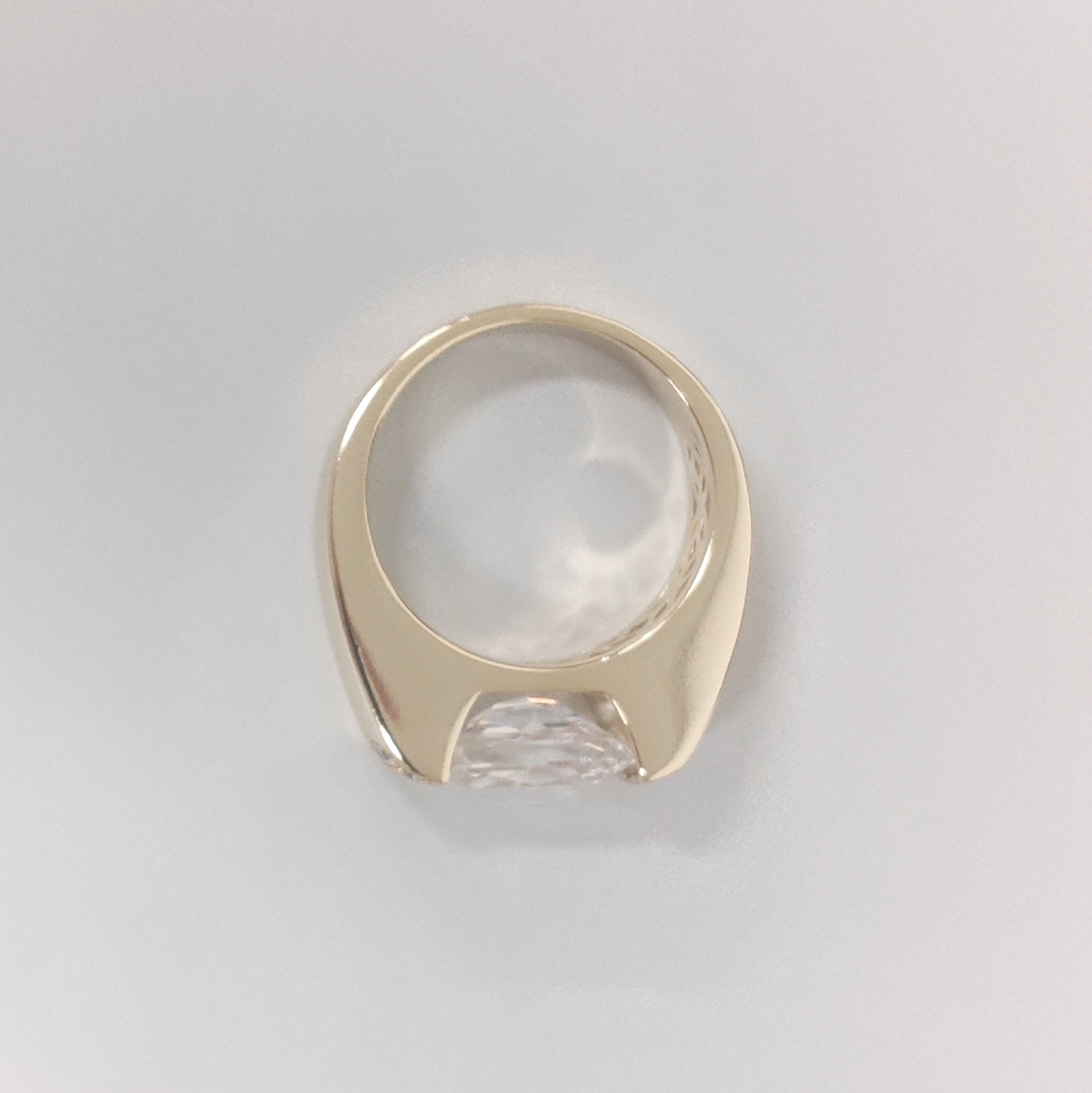 4.13ct Men's Radiant Cut White Stone Ring