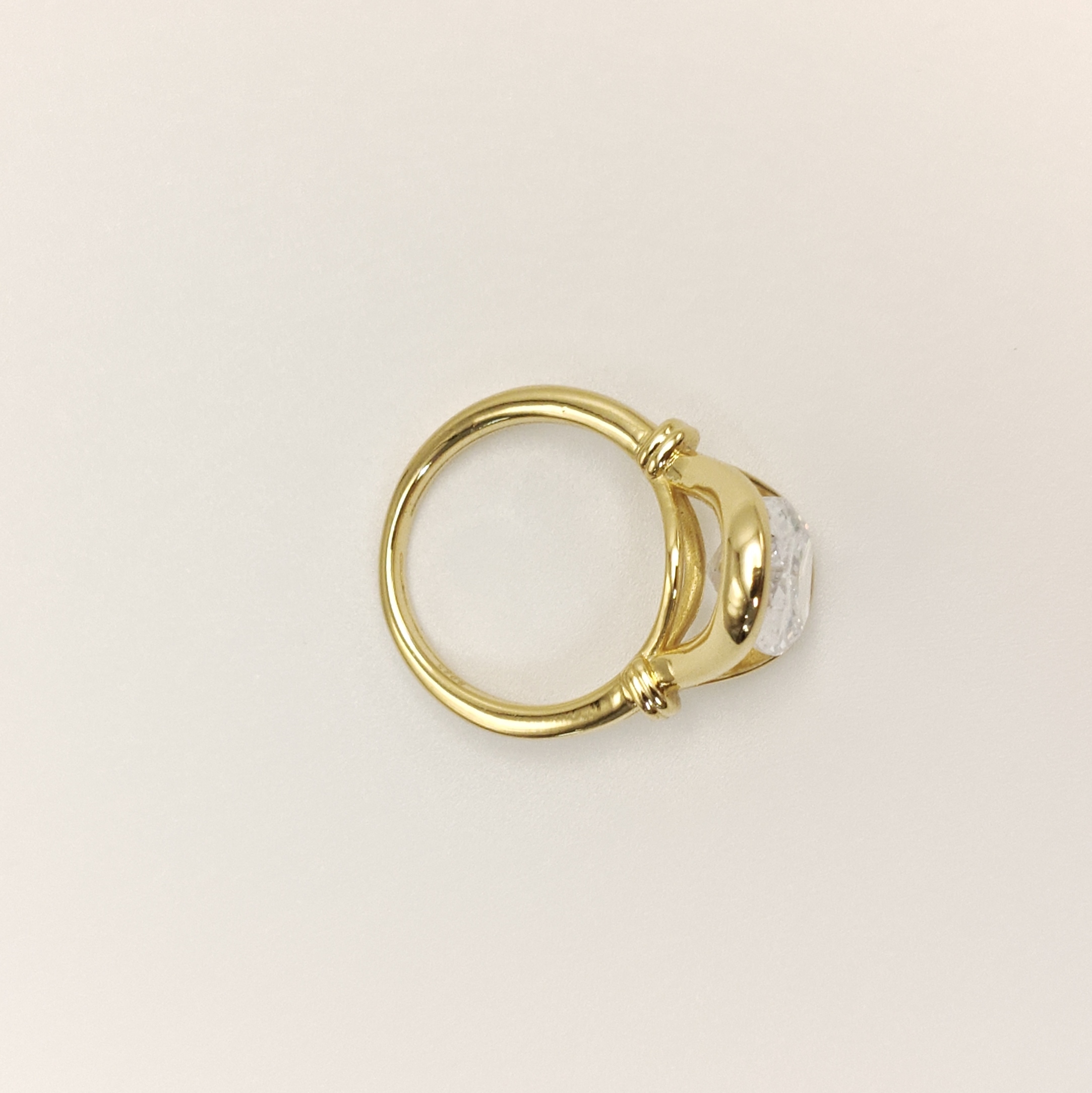Knot Design 4.35ct Old Mine Cushion Ring