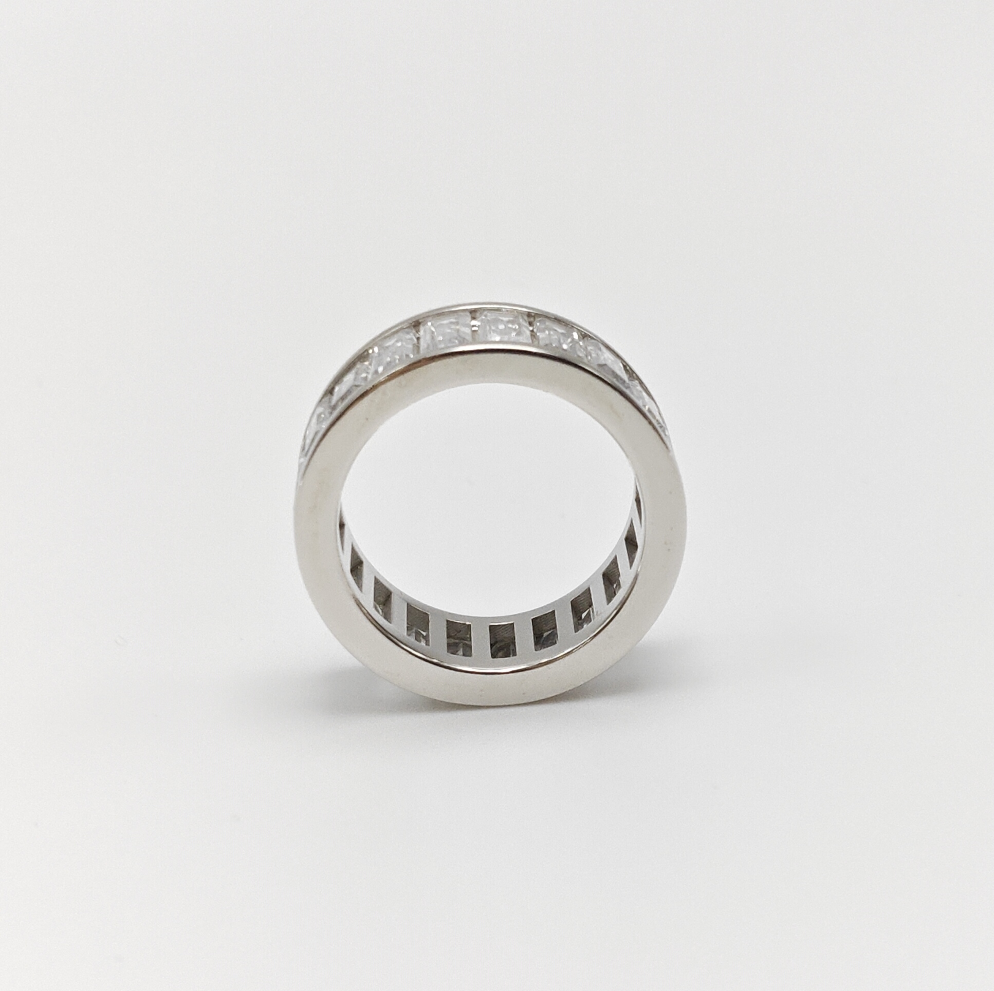 Emerald Cut Moissanite Eternity Band 