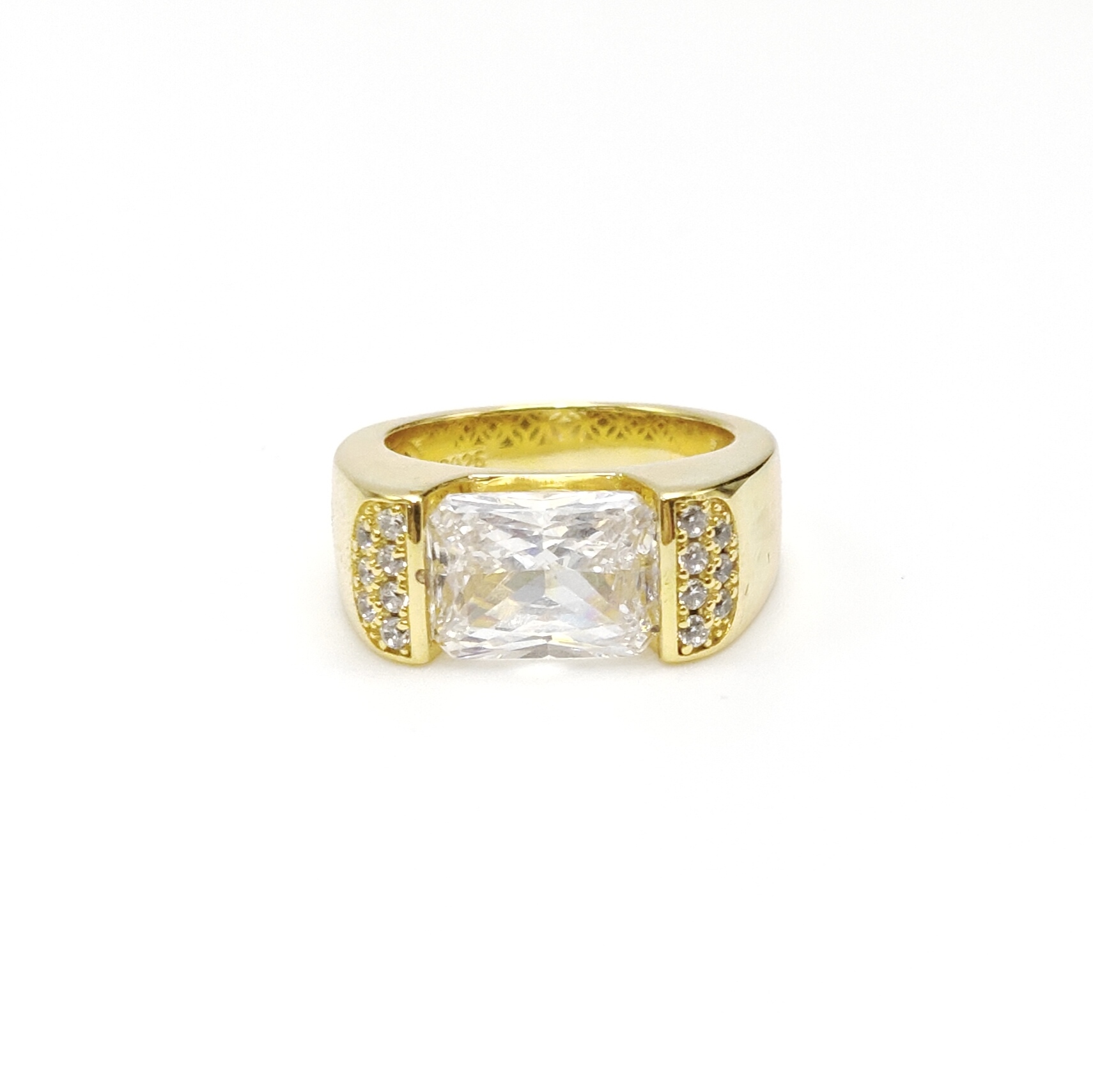 4.13ct Men's Radiant Cut Moissanite Ring