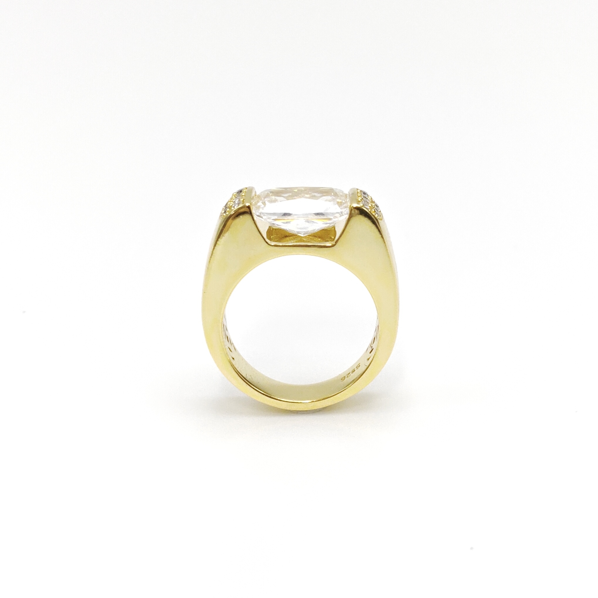 4.13ct Men's Radiant Cut Moissanite Ring